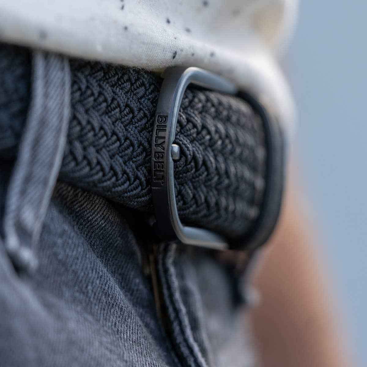 Elastic Braided Belt All Black BILLYBELT