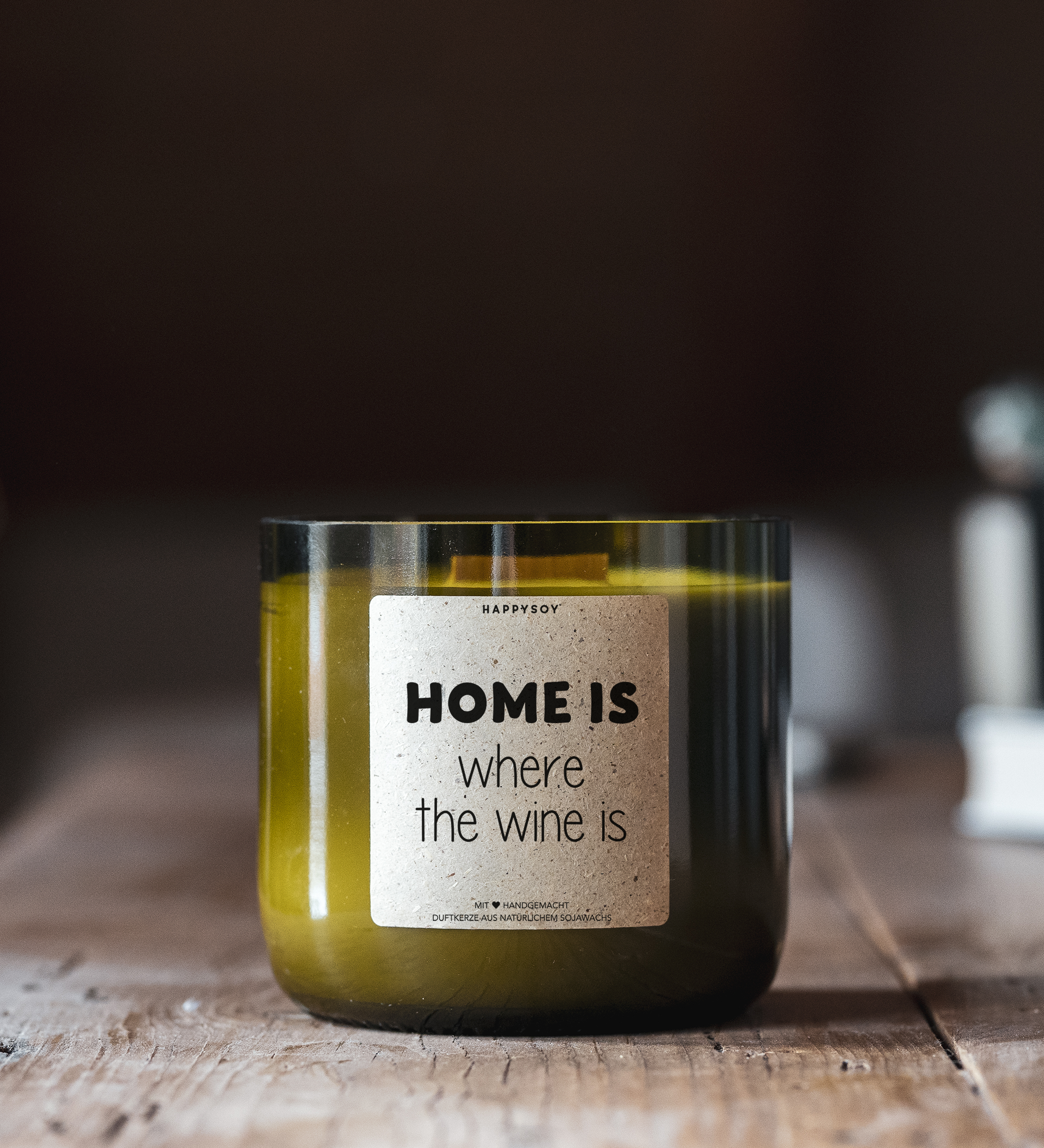 Scented candle - Home is where the wine is Happysoy