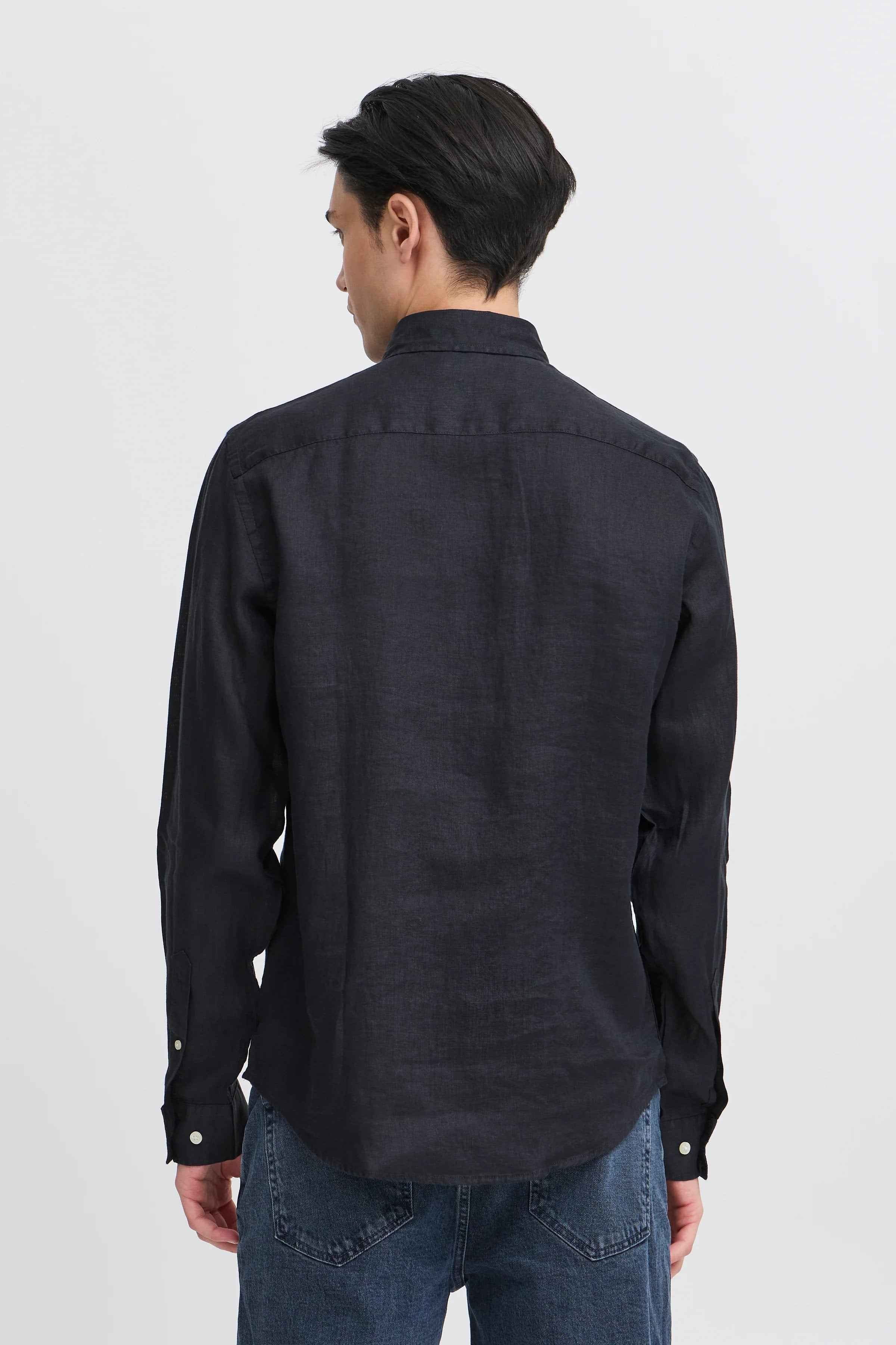 Anton LS Fil A Fil Shirt - Navy Casual Friday