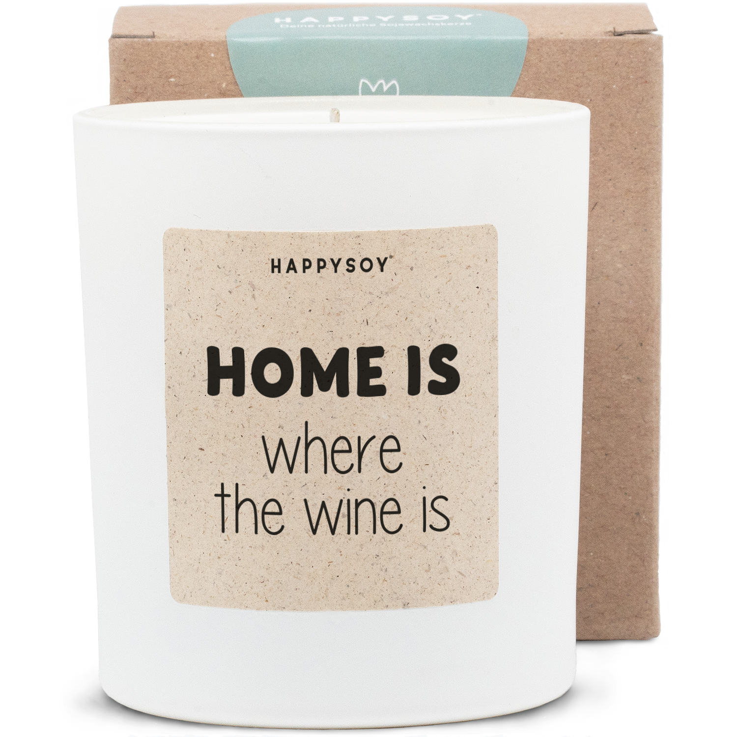 Scented candle - Home is where the wine is Happysoy