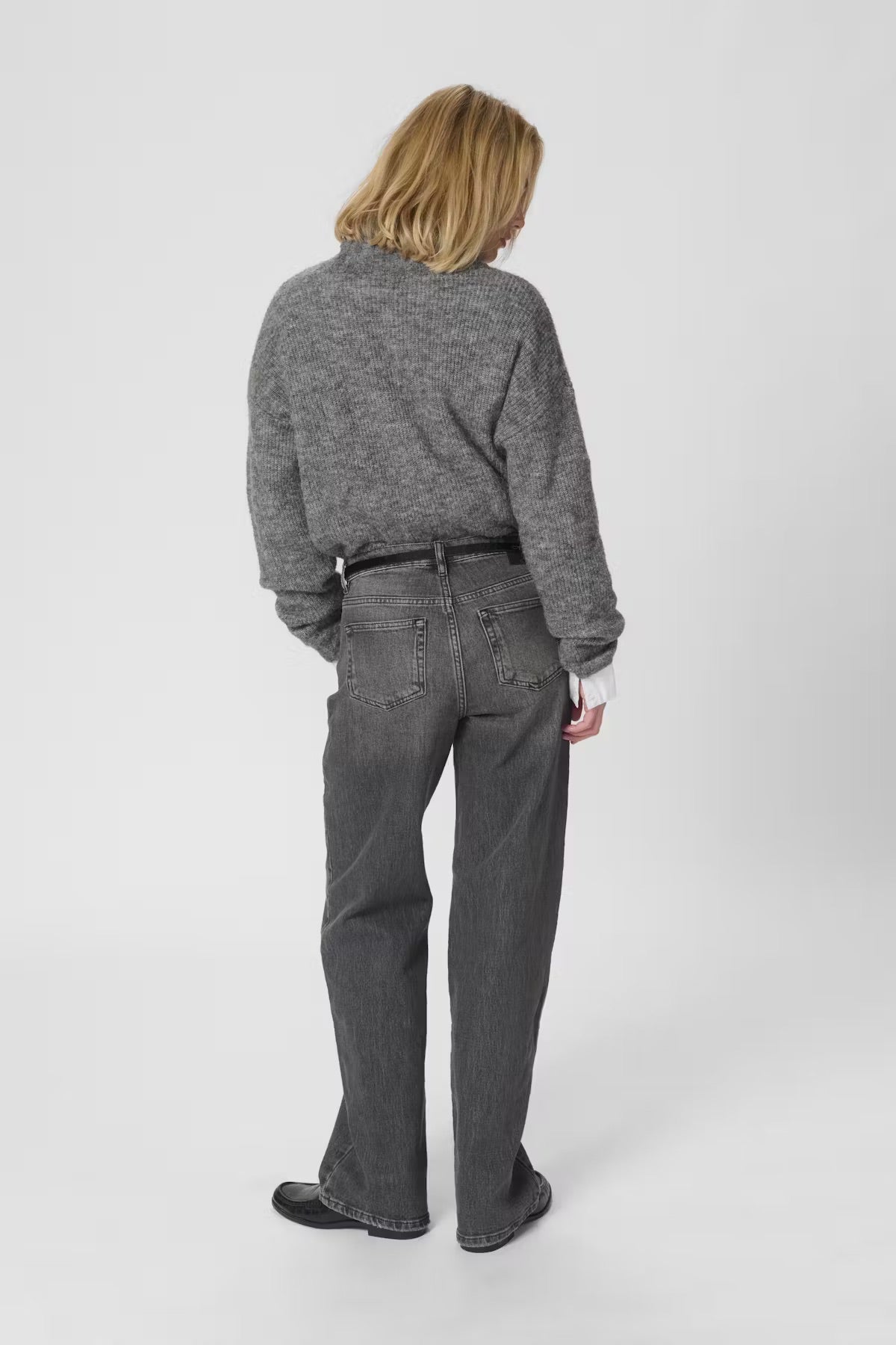 05 THE LOUIS HIGH WIDE Dark Grey Retro Wash My Essential Wardrobe