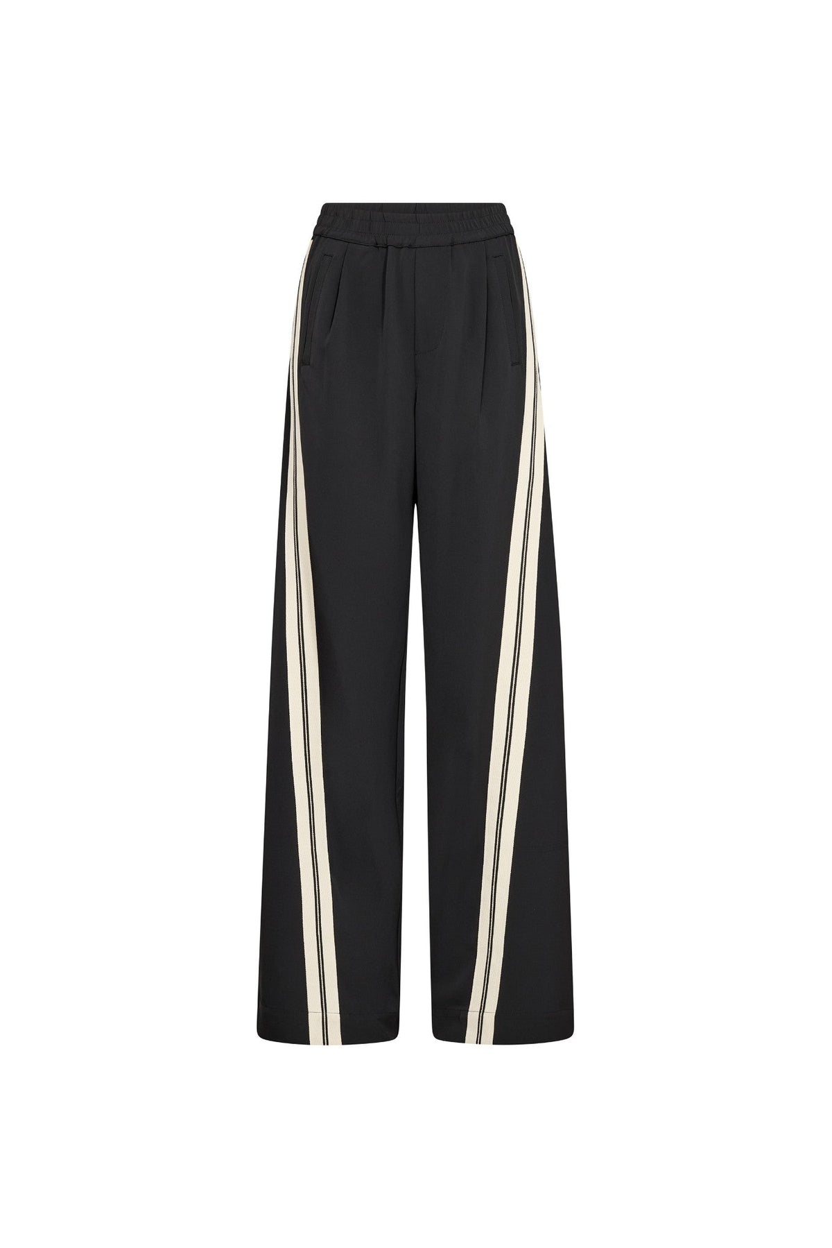 AliniCC Double Panel Pant leveälahkeiset housut musta – Co'couture naisten housut, RAGS Oulu (1/2)
