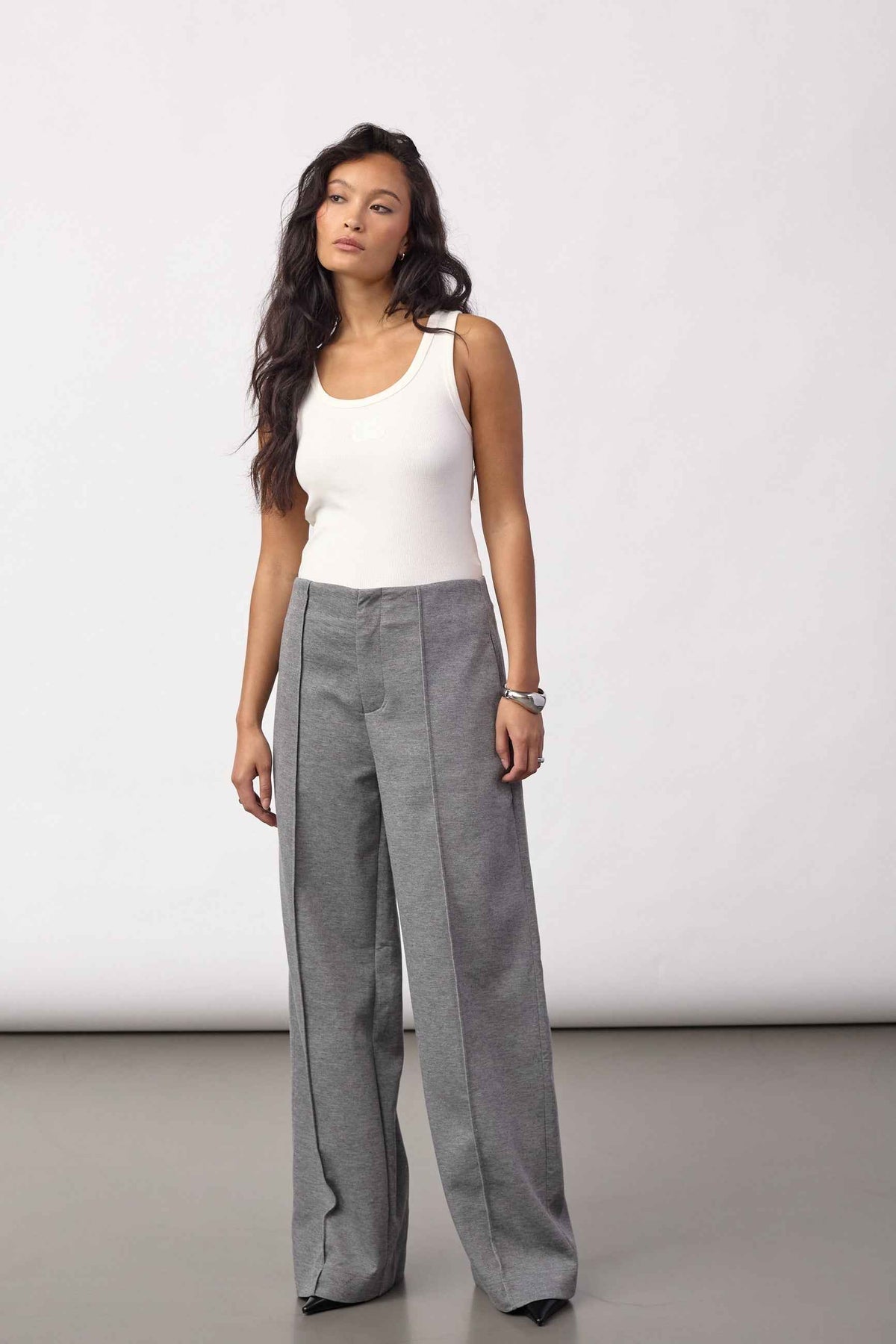 LanceCC Crease Sweatpant - Mid Grey Melange