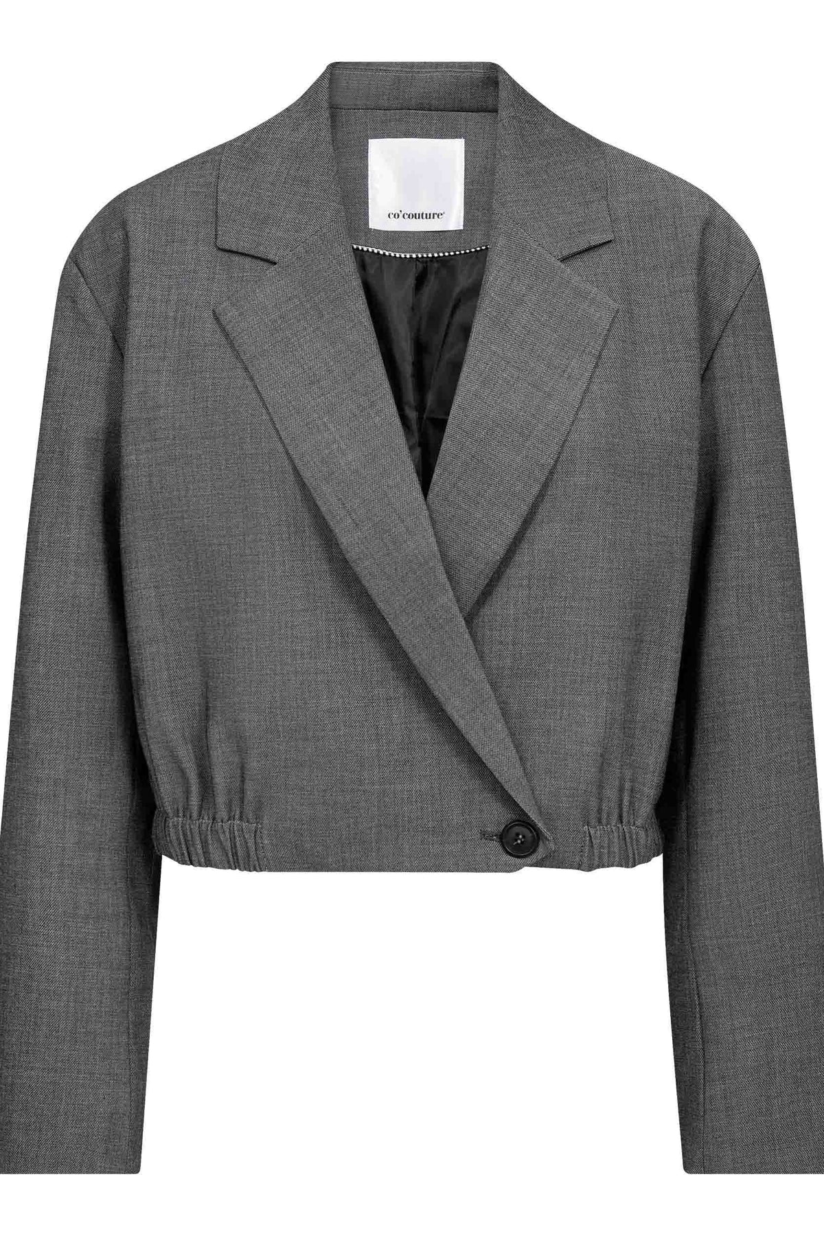 Co'couture JackyCC Crop Blazer, väriltään Mid Grey