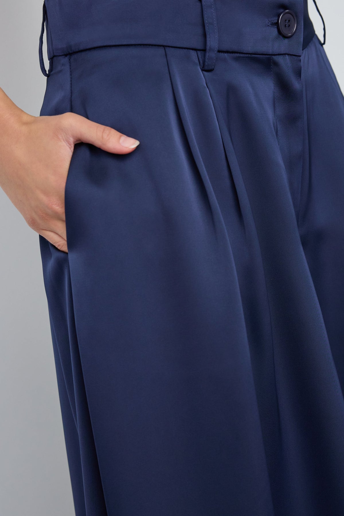 SafiraCC Skirt Pant leveälahkeiset housut laivastonsininen – Co'couture naisten housut, RAGS Oulu (4/4)