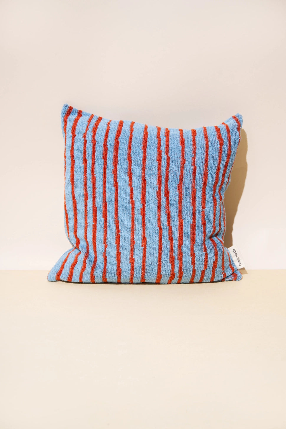 Stripe Throw Pillow | Sky & Brick| 40 cm X 40 cm towel.studio