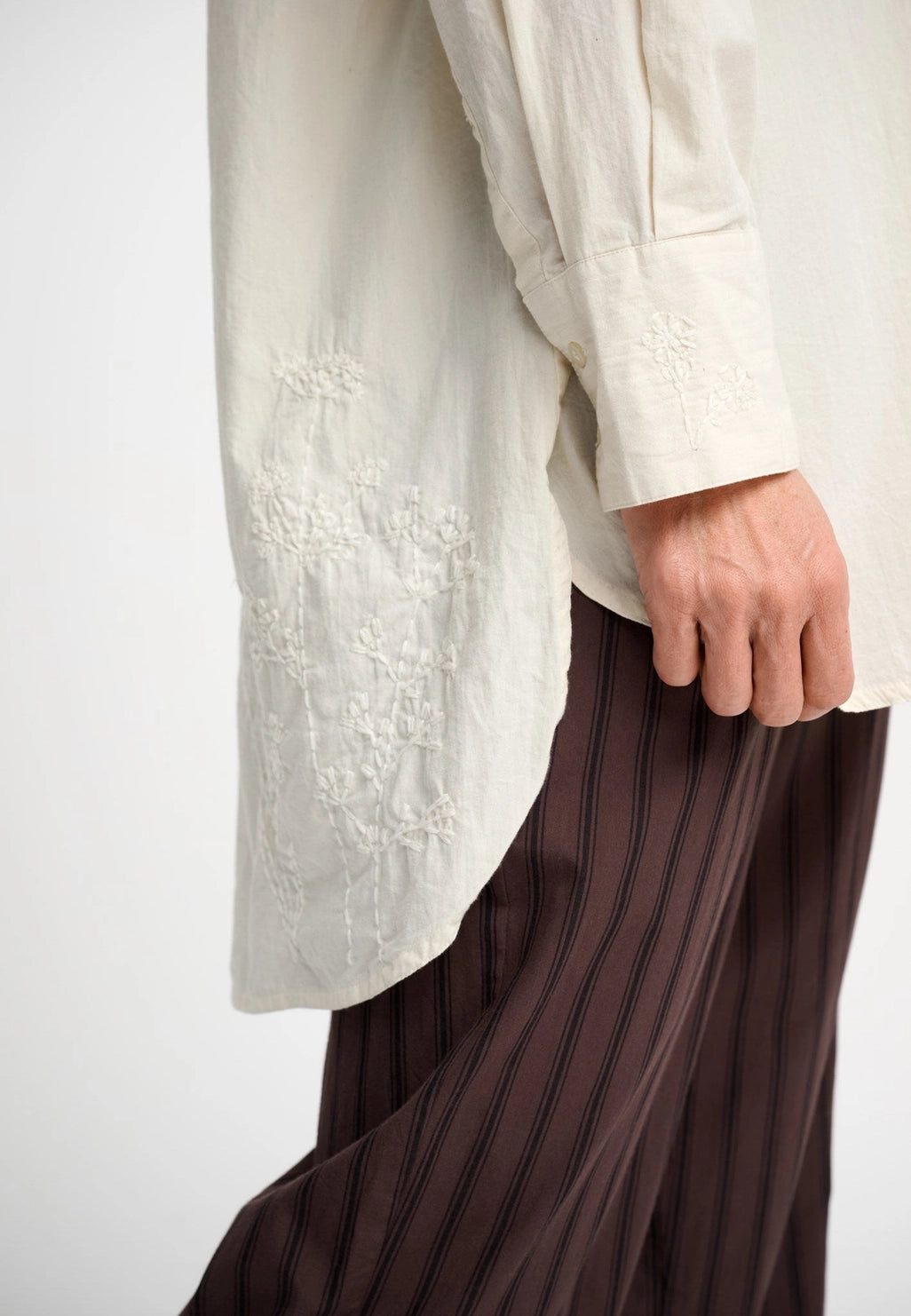 Posy Shirt Poplin - Natural Emb moshi moshi mind