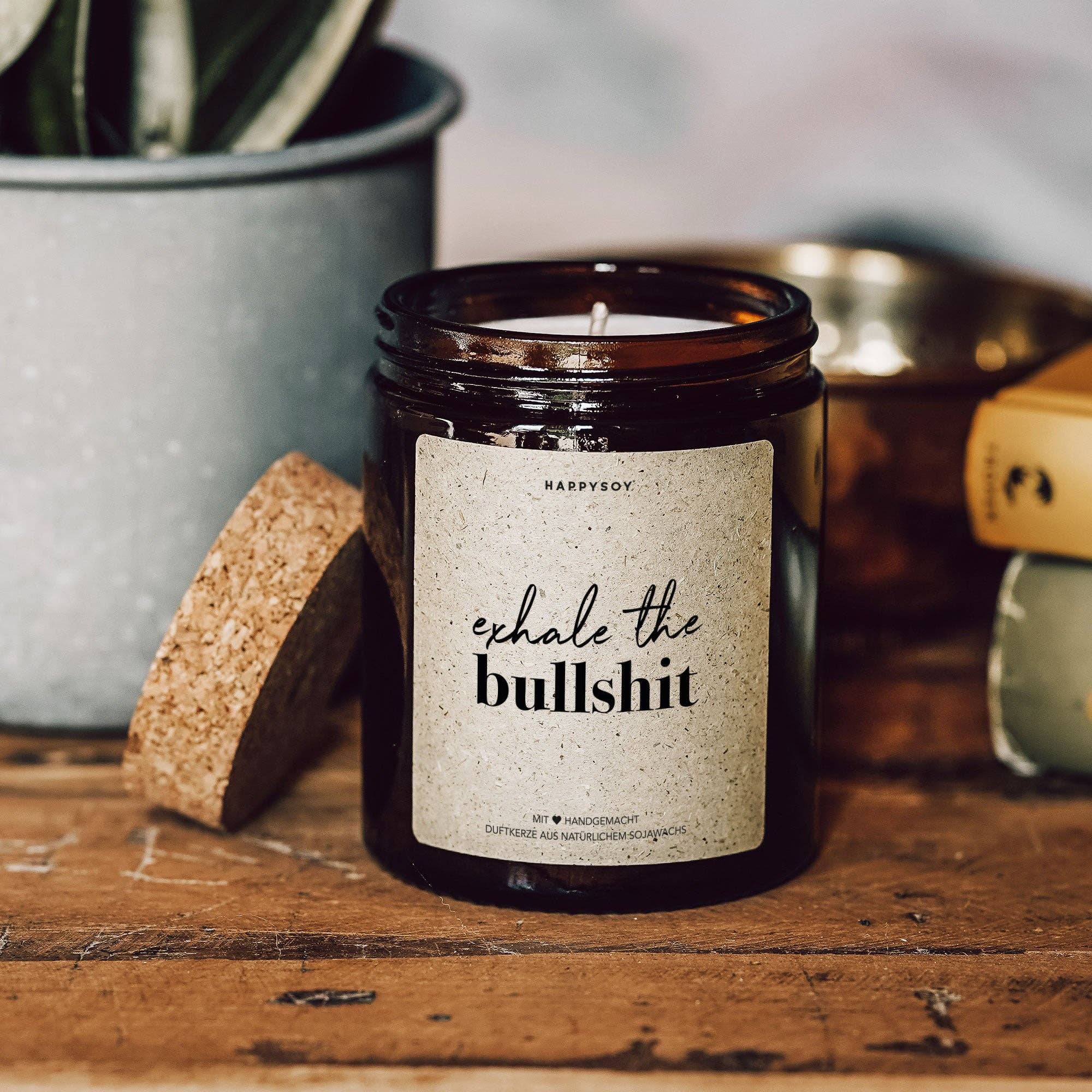 Scented candle | Exhale the bullshitt Happysoy