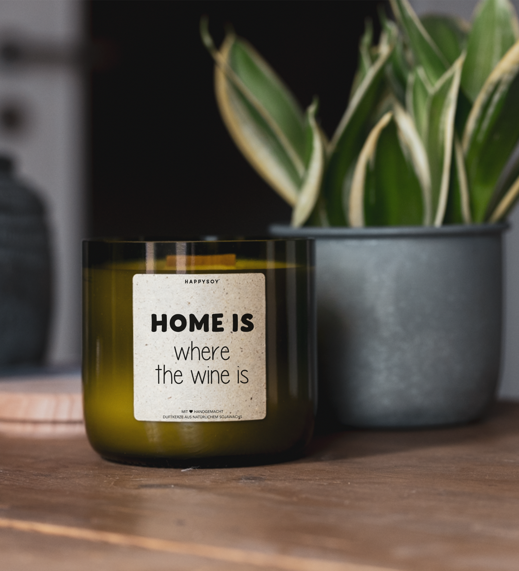 Scented candle - Home is where the wine is Happysoy