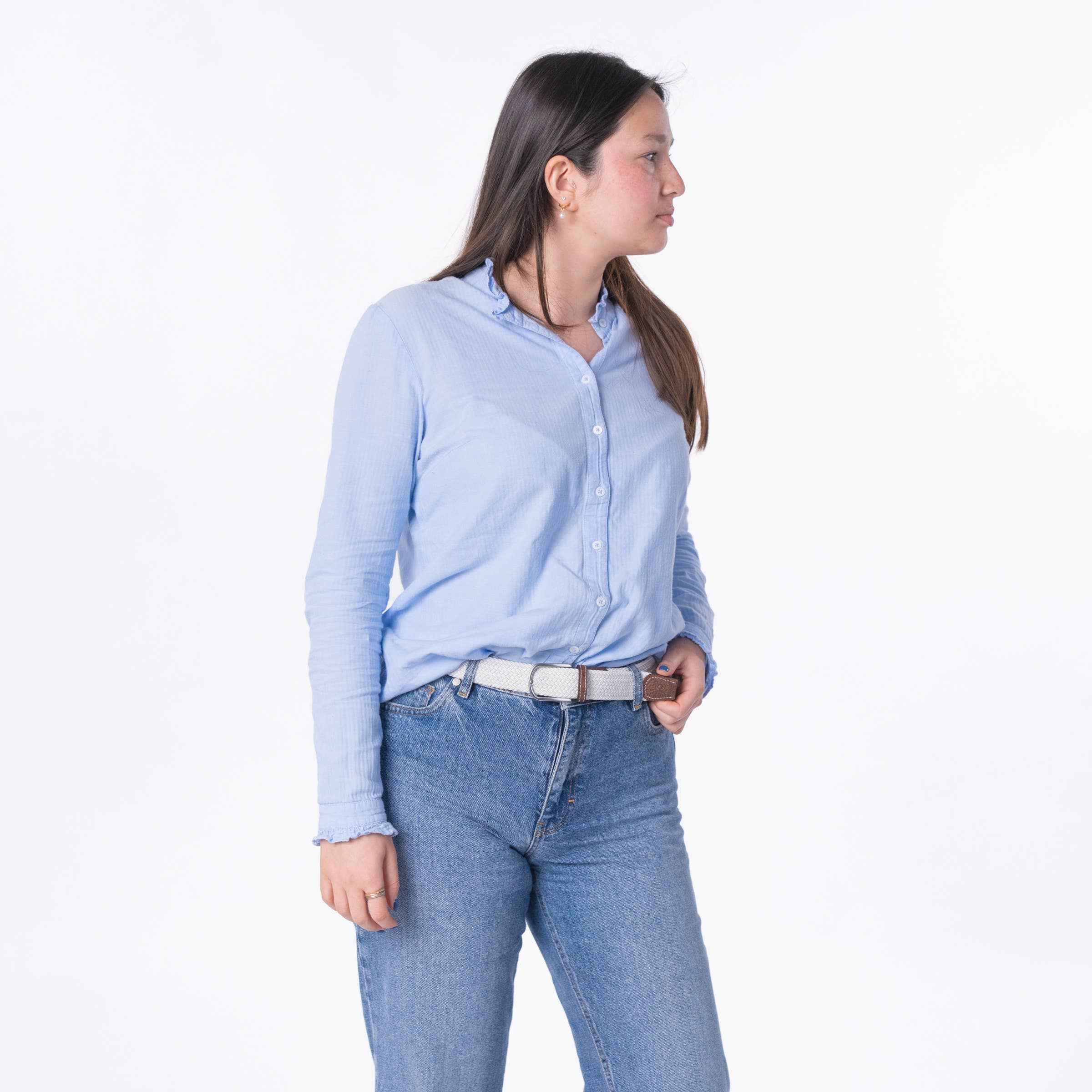 Coco White Braided Elastic Belt BILLYBELT