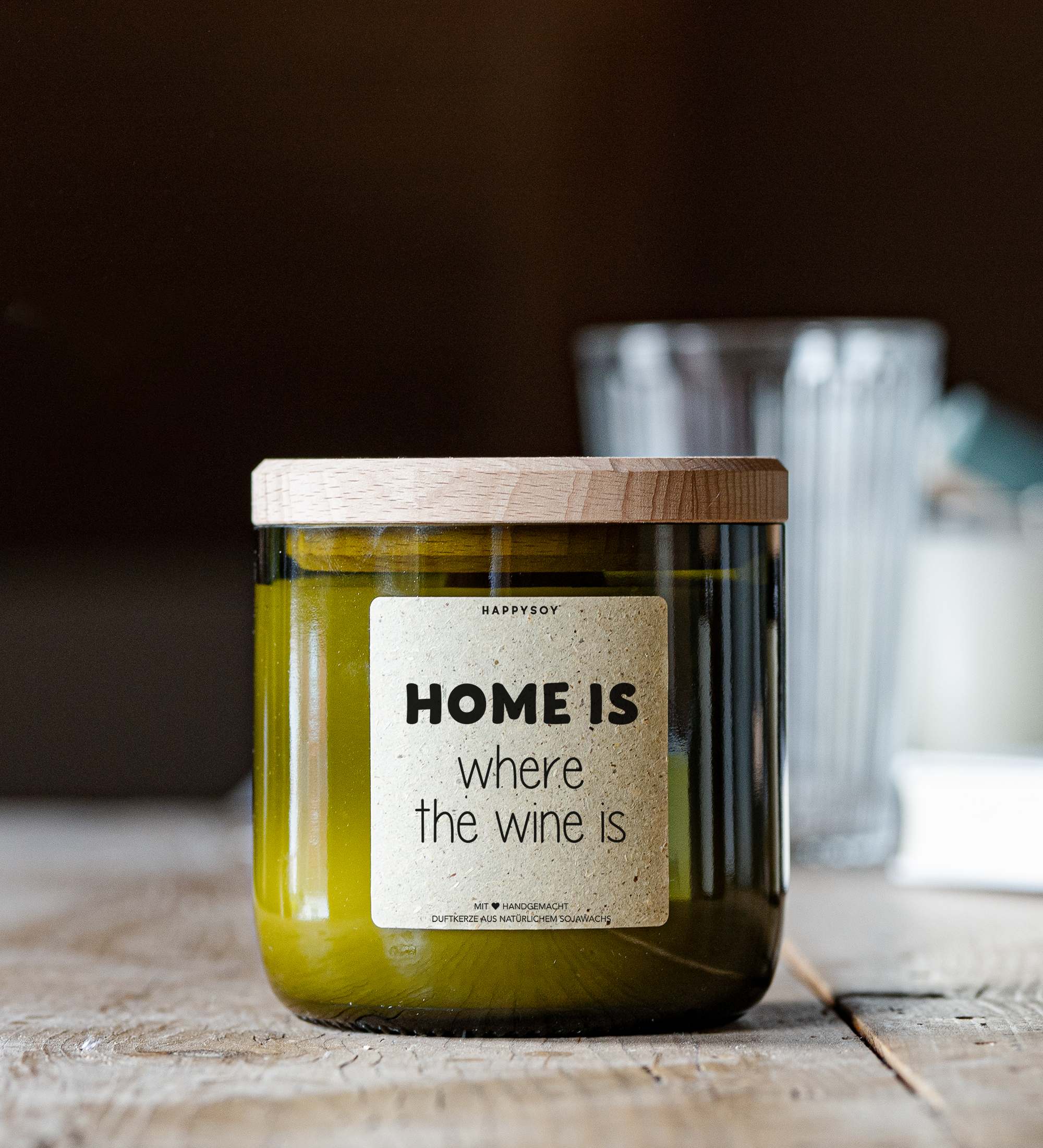 Scented candle - Home is where the wine is Happysoy