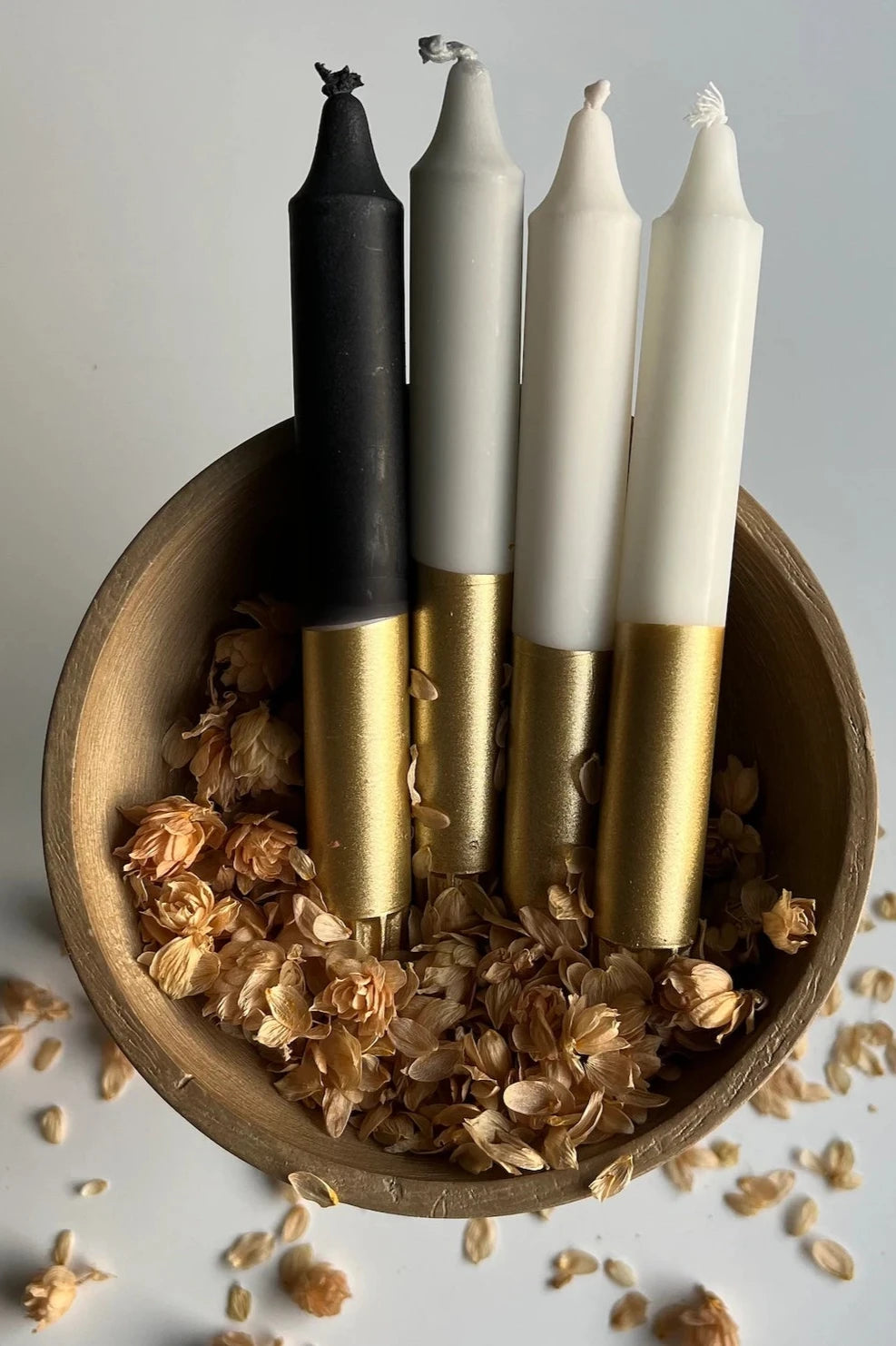 Dip Dye Candles *Black/Gold* Miss Wildhorse