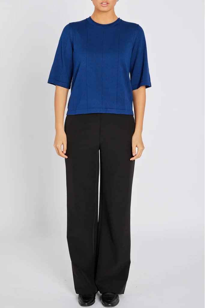 AnemoneBBGliandra knit - Petrol Blue Bruuns Bazaar