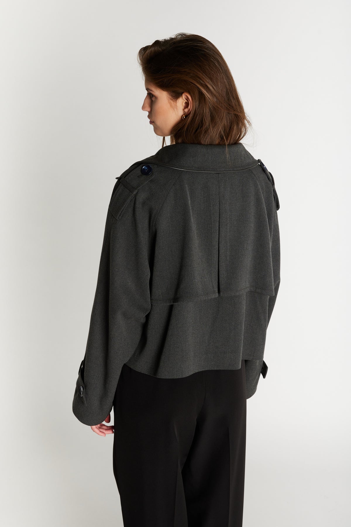 Bruuns Bazaar Trenchcoat OncocaBBShort, väriltään Grey