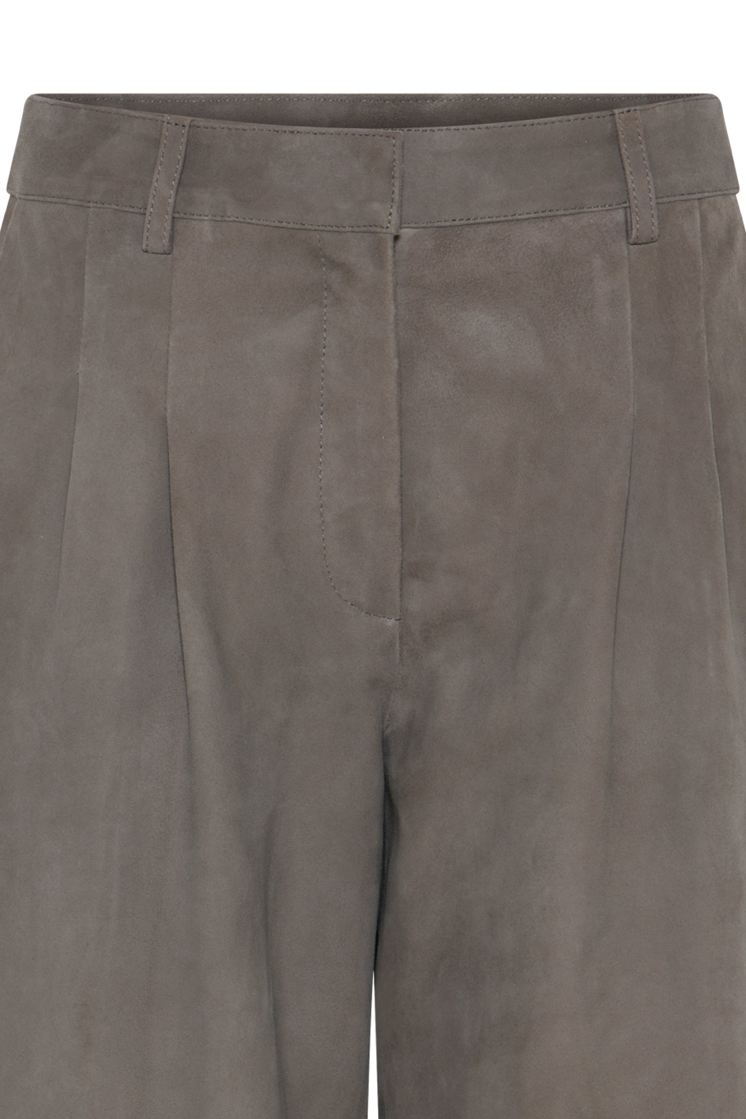 Bruuns Bazaar Suede Pants SuedaBBBarel, väriltään Taupe grey