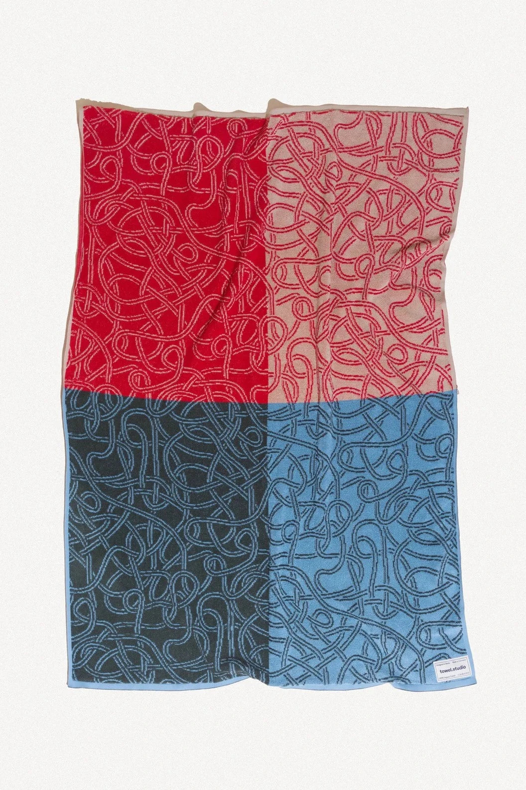 Cable Jumble Blanket Towel | Poppy towel.studio