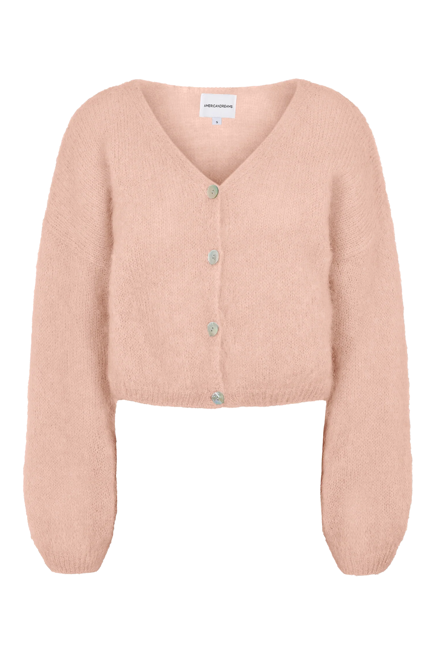 Cornelia Cropped Cardigan Peach Americandreams