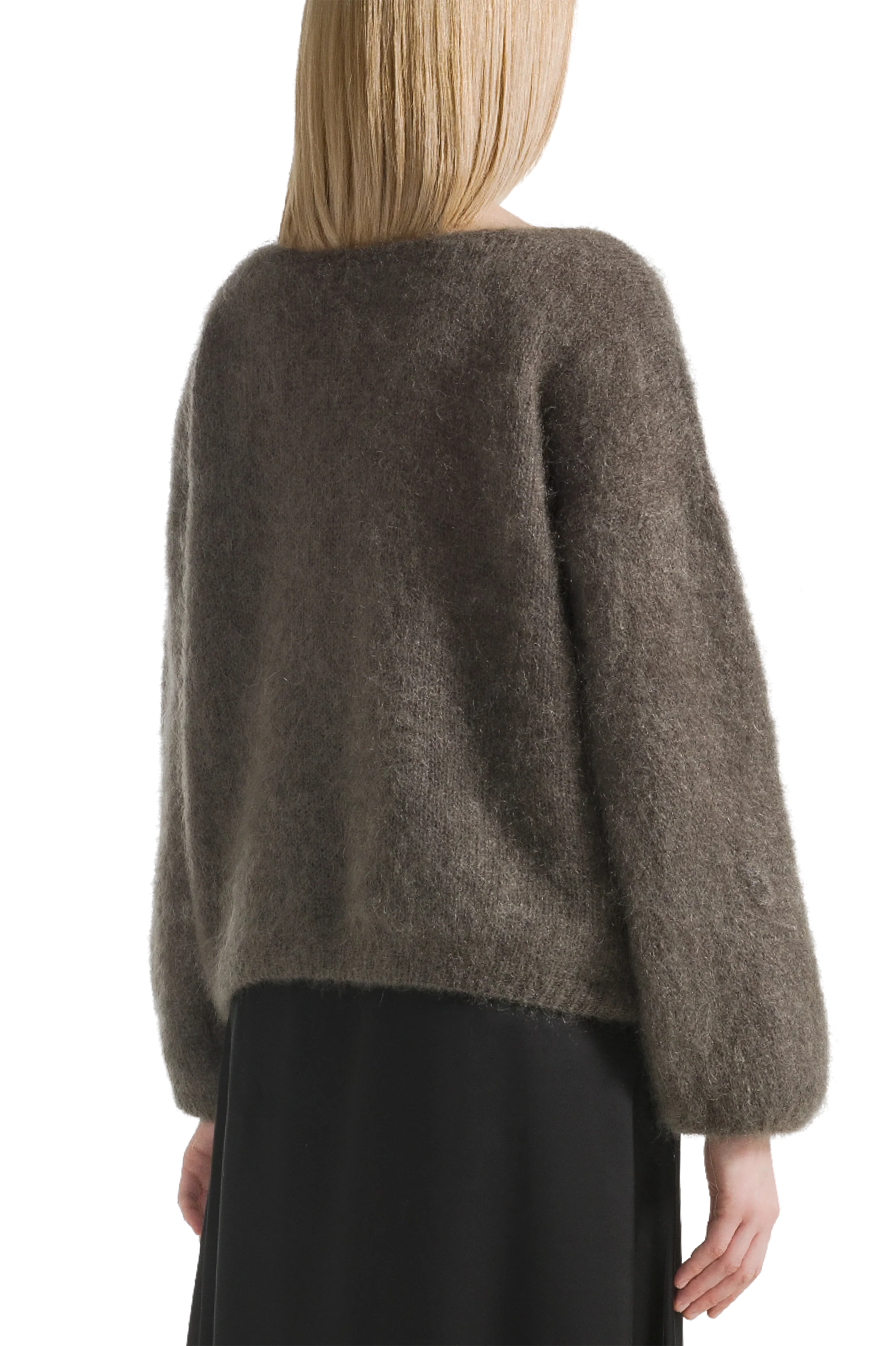 Cornelia LS Cardigan Dark Taupe Americandreams