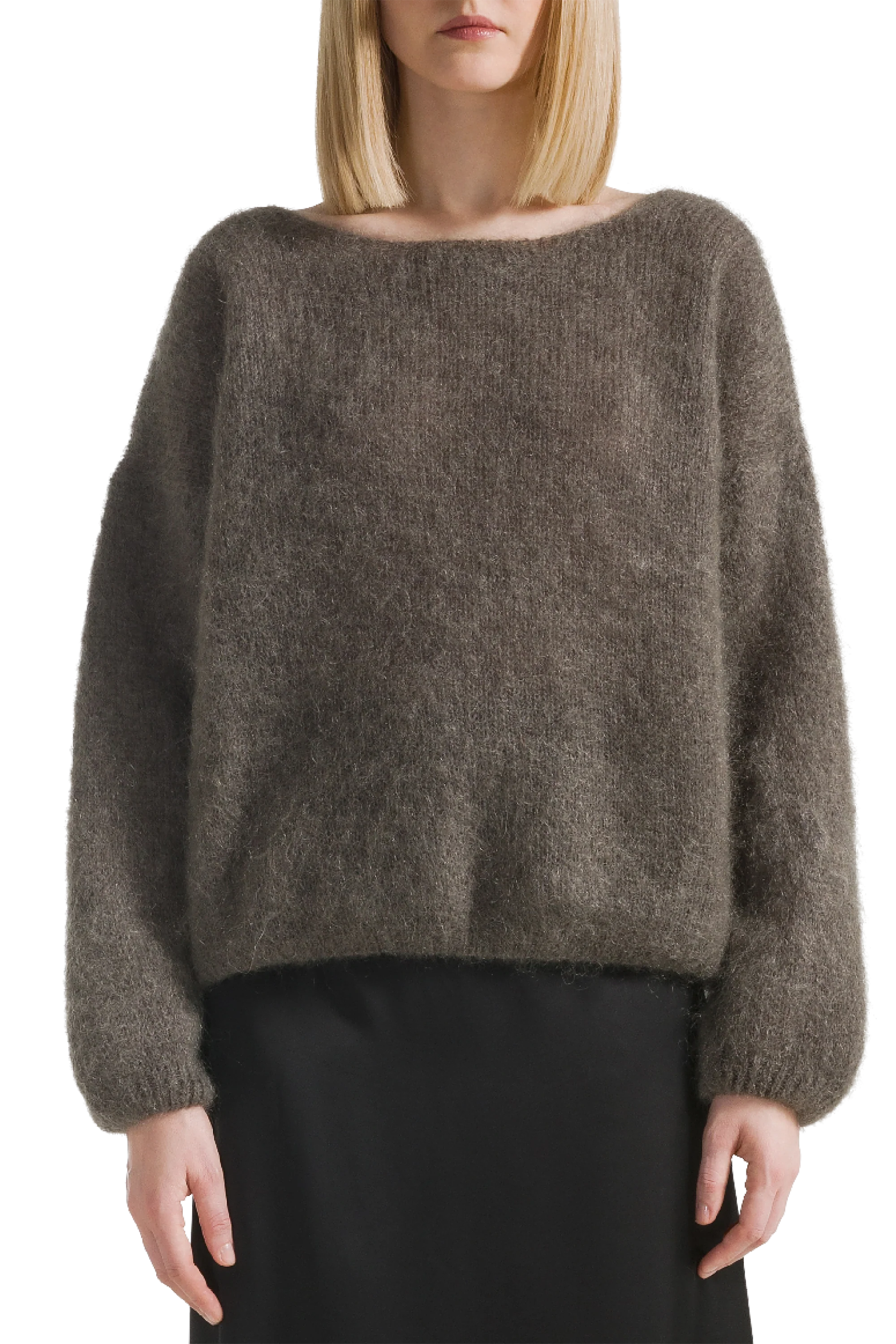 Cornelia LS Cardigan Dark Taupe Americandreams