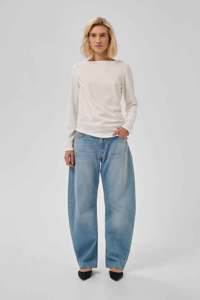 MWHelle Asymmetric Blouse - Snow White