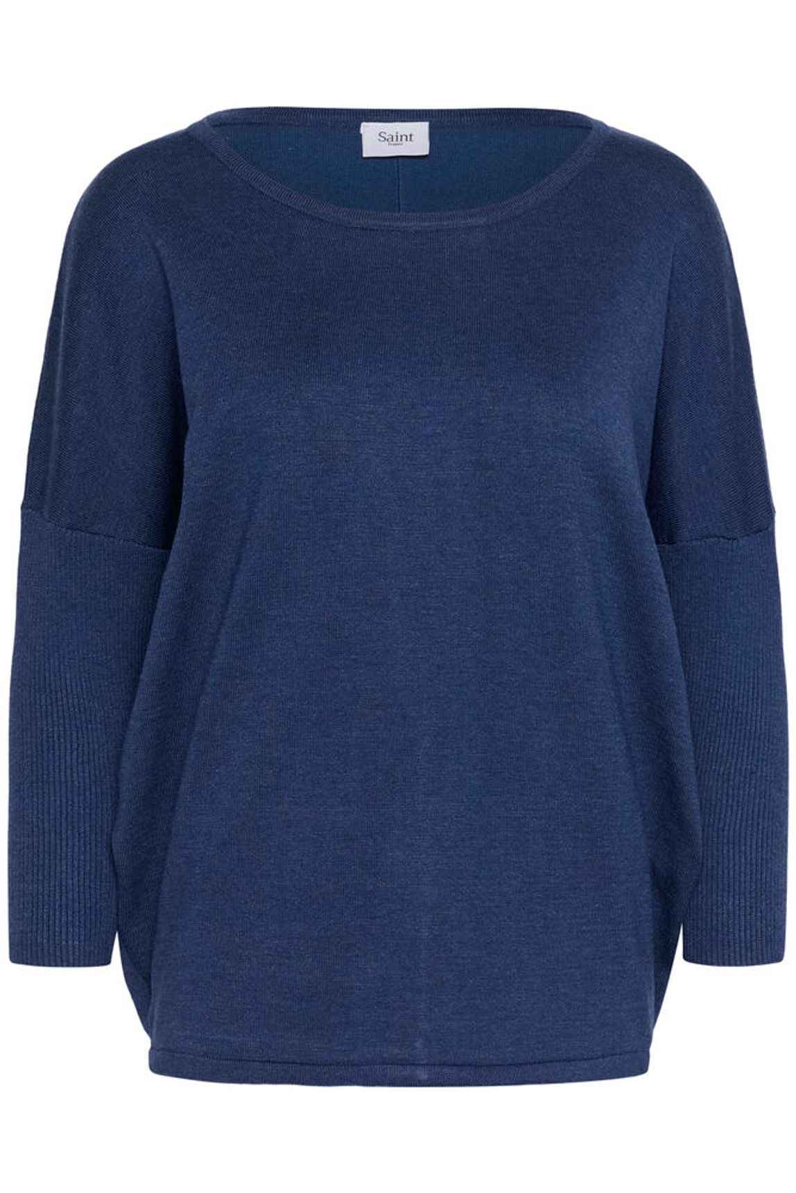 MilaSZ R-Neck Pullover - Pageant Blue Melange Saint Tropez