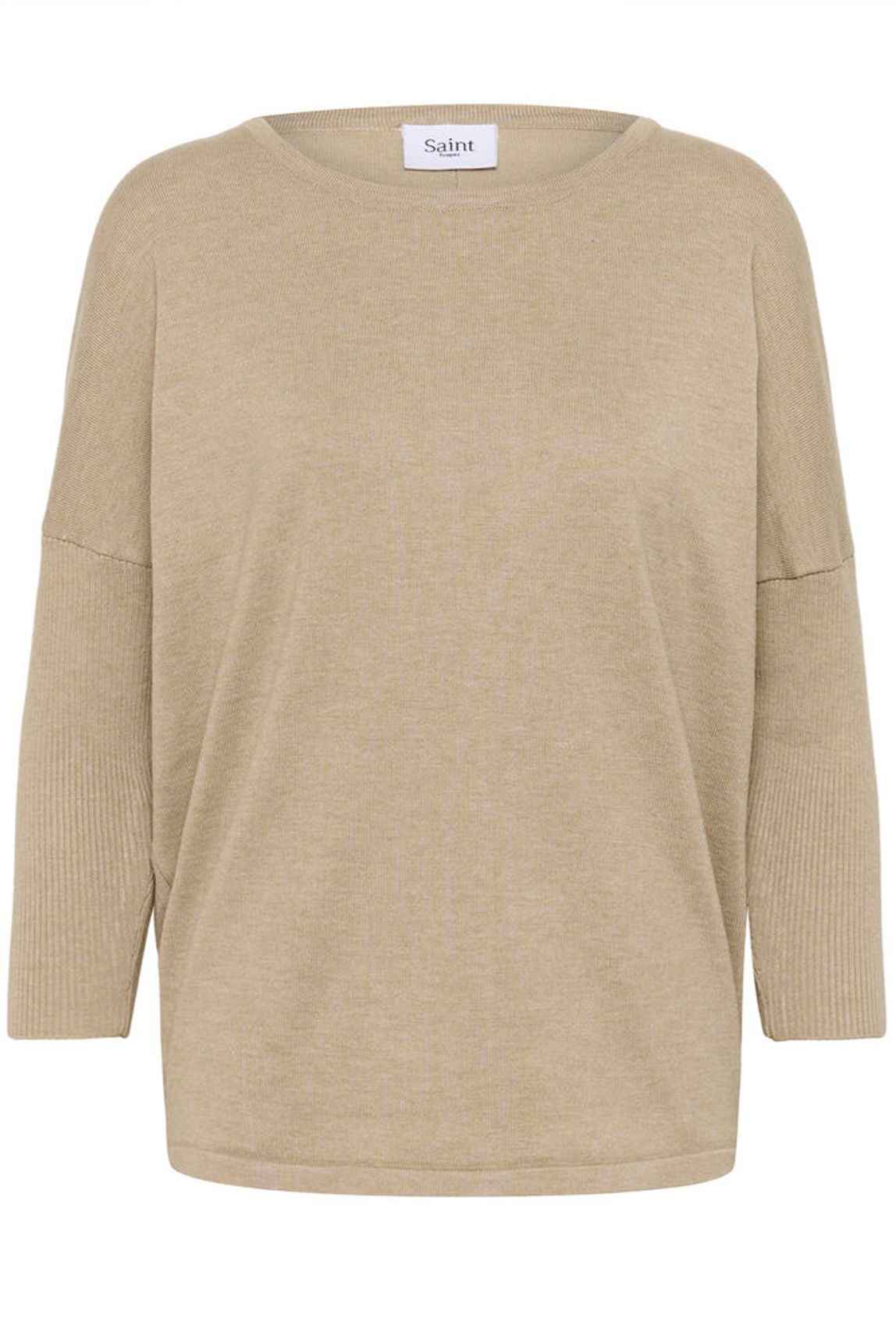 MilaSZ R-Neck Pullover - Plaza Taupe Mel Saint Tropez