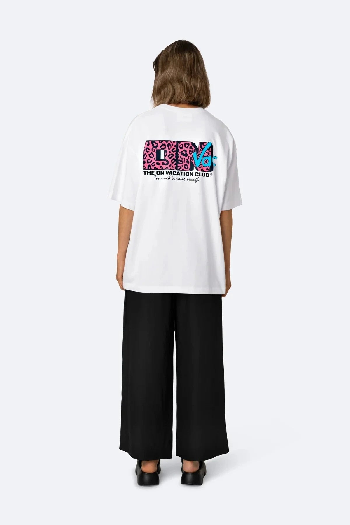 Never Enough T-Shirt - White On Vacation