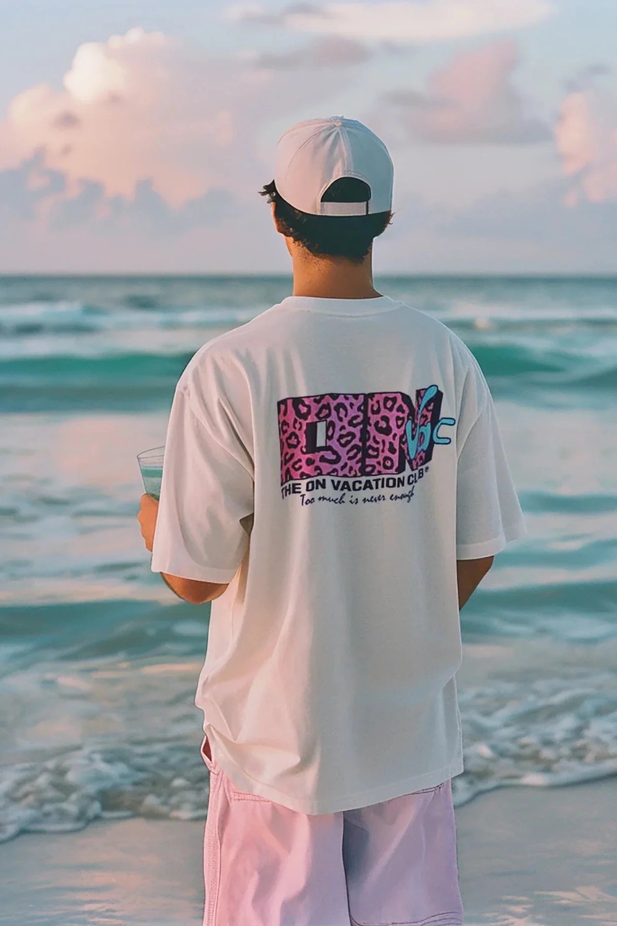 Never Enough T-Shirt - White On Vacation