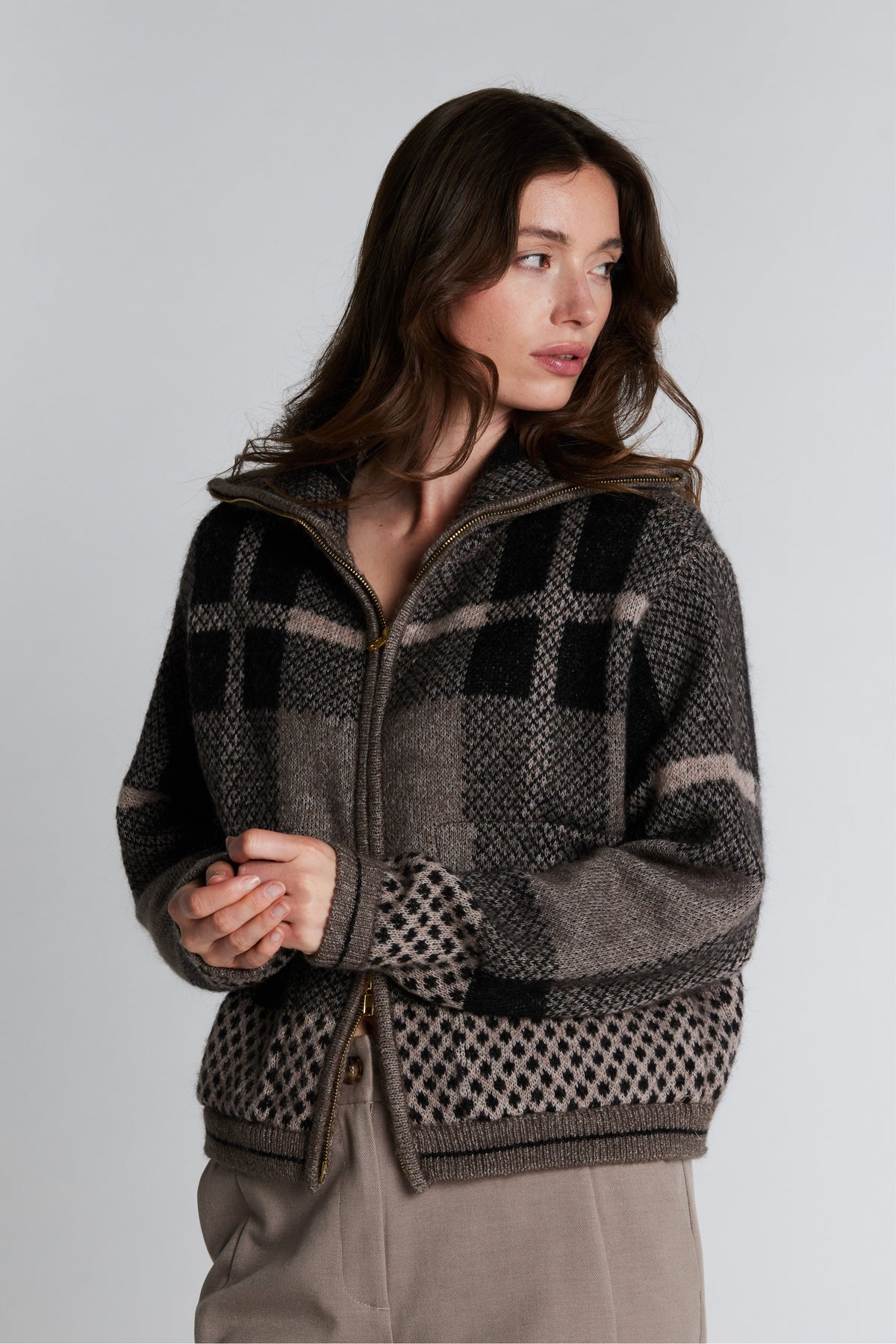 PBOEmily knit cardigan - Sandstone