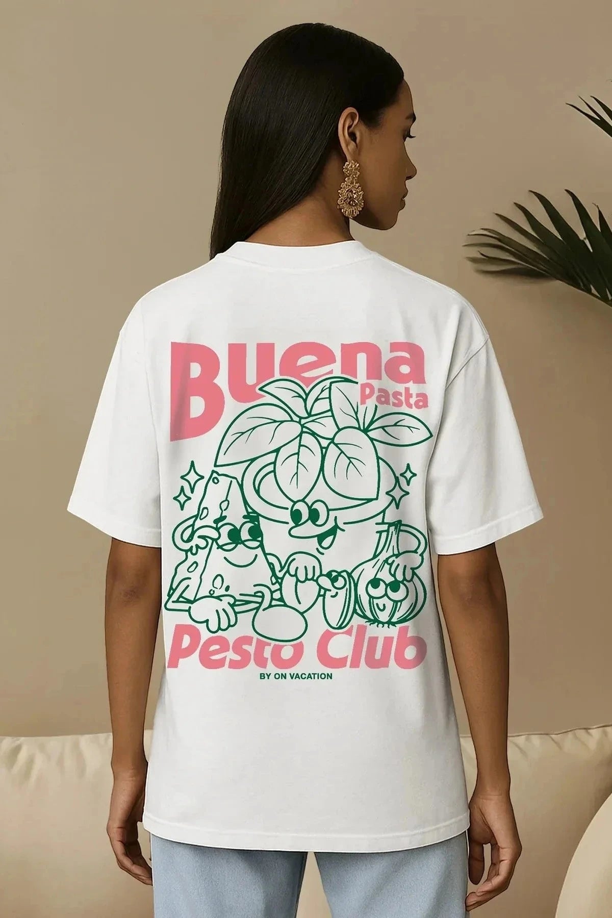 Pesto Club T-Shirt - White On Vacation