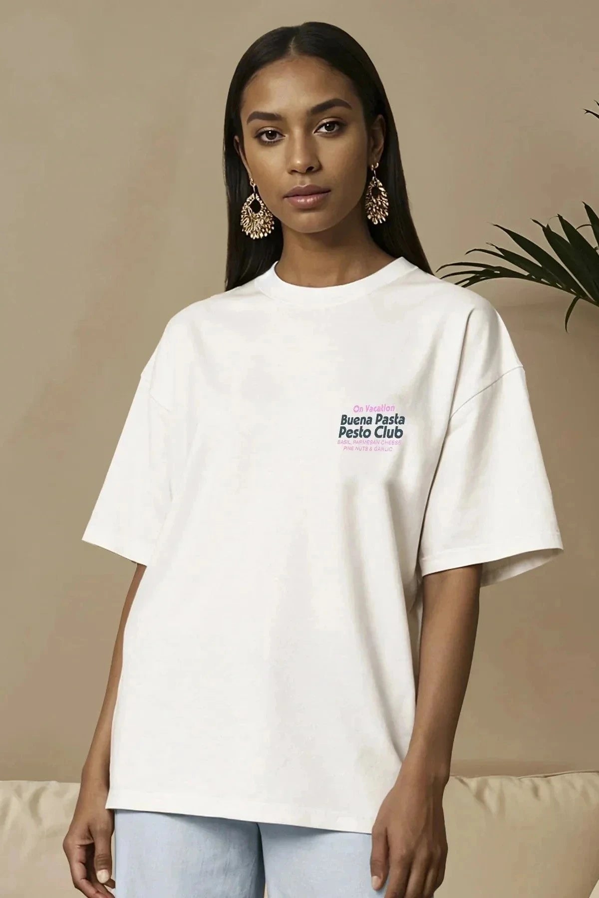 Pesto Club T-Shirt - White On Vacation