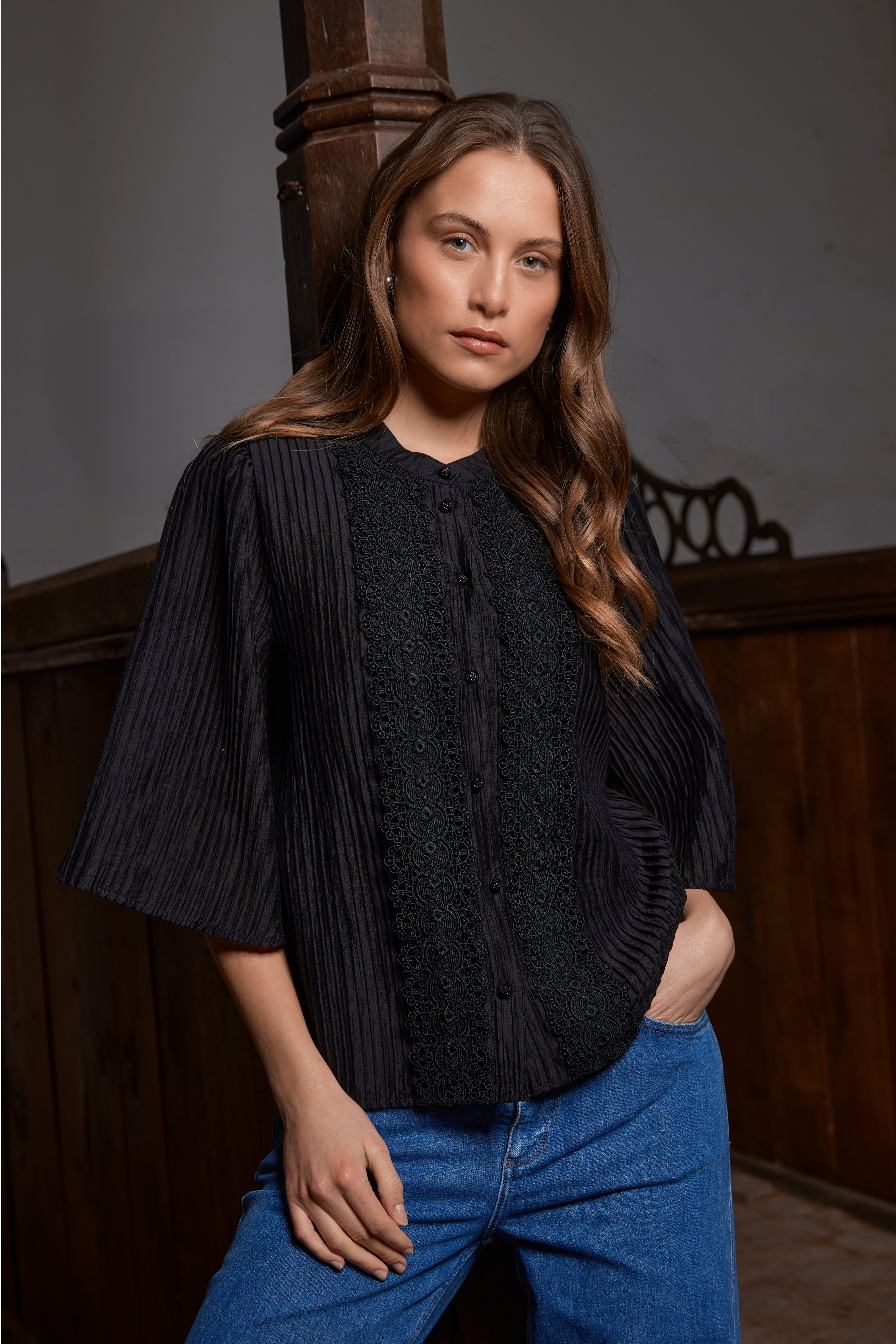 Rue de Femme Shirt RDFNelle, väriltään Black