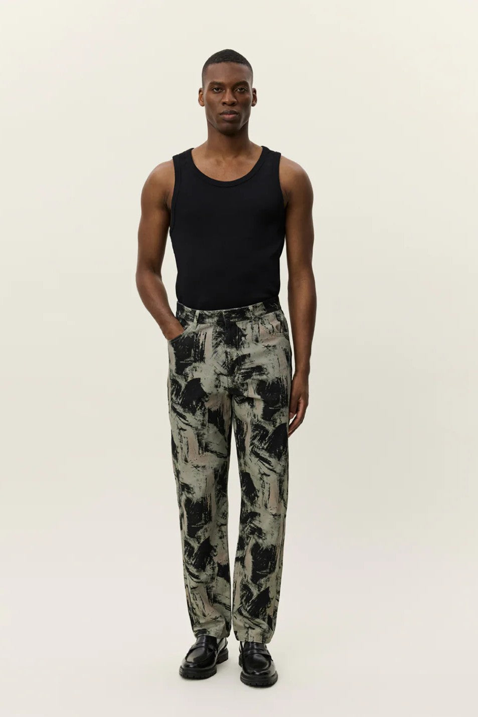 Ryder AOP Canvas Pants Les Deux