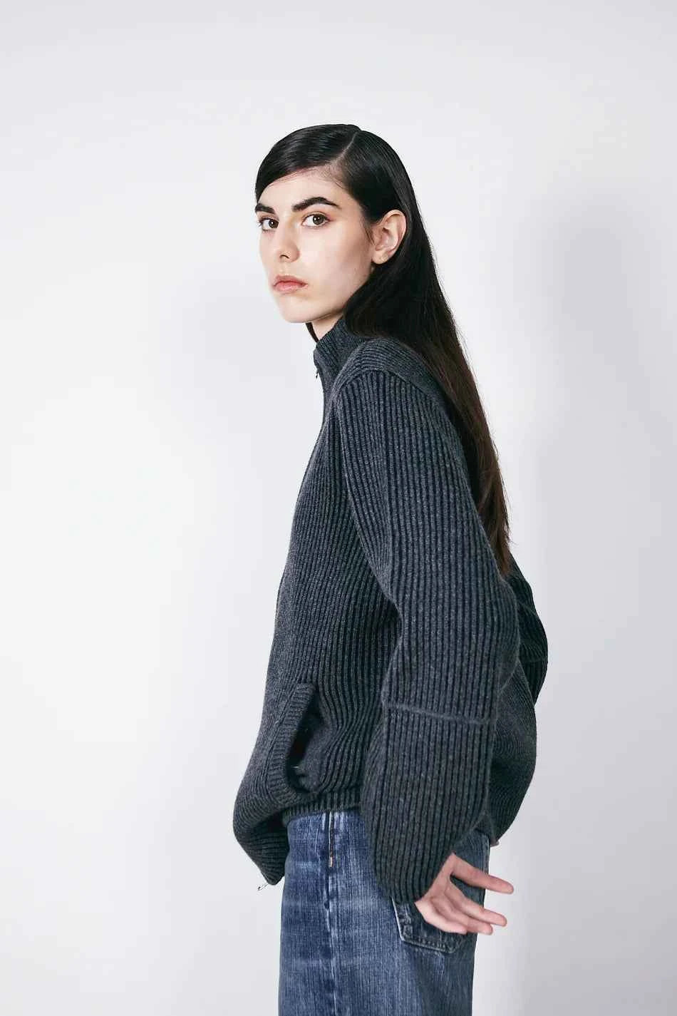 Seven Wmn Wool - Black Melange