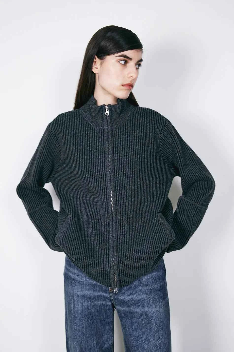 Seven Wmn Wool - Black Melange