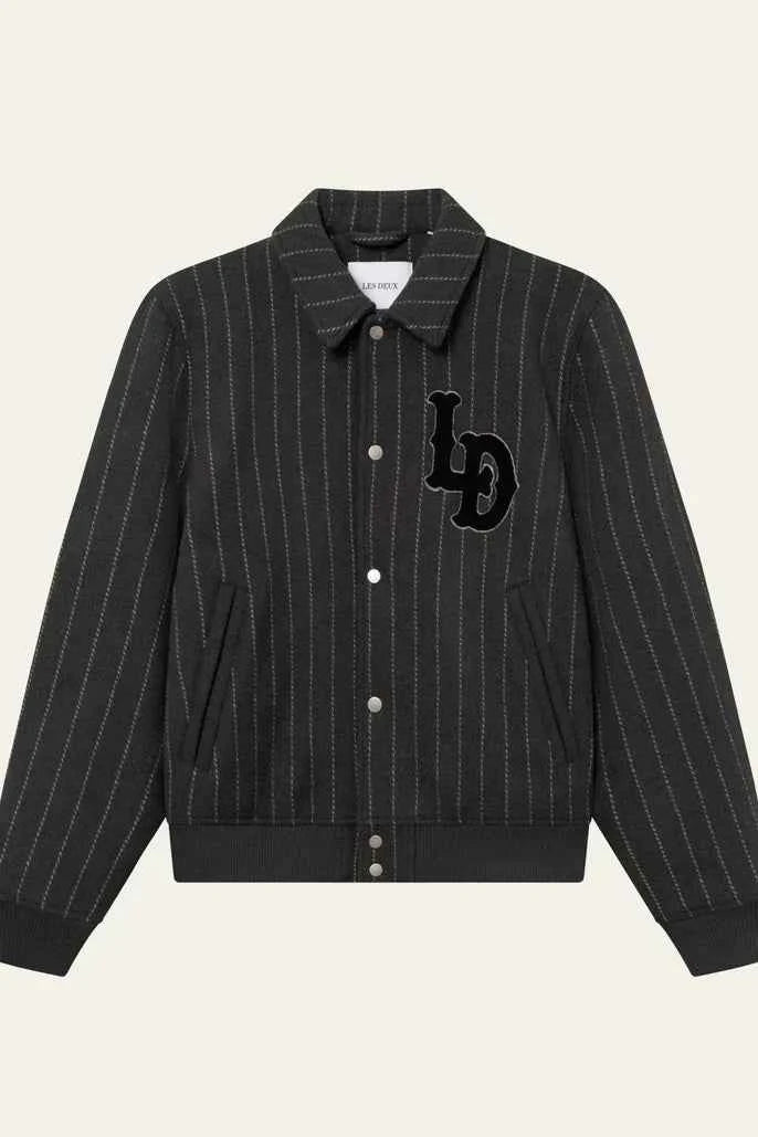 Varsity Pinstripe Wool Jacket Les Deux