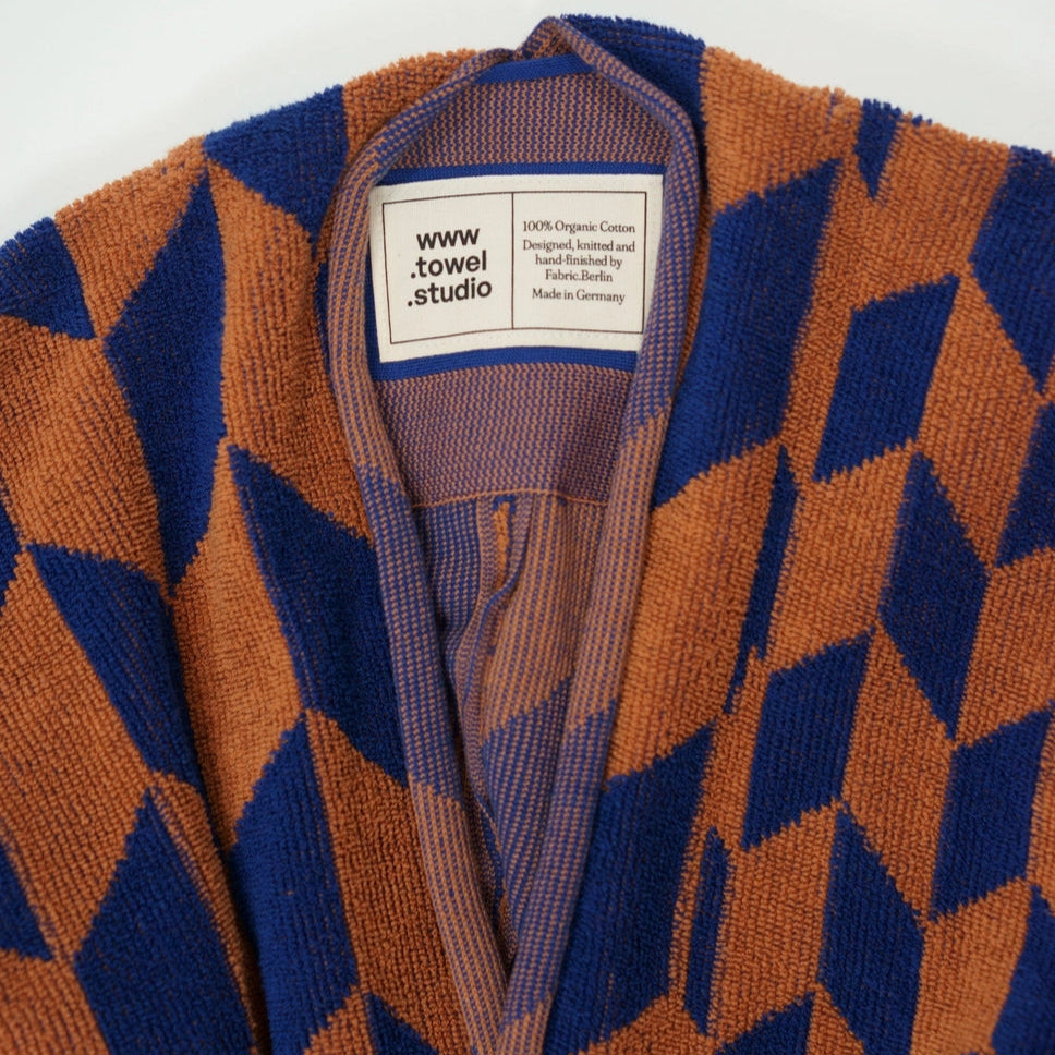 Robe | Azure & Chestnut | Arrow Tail towel.studio