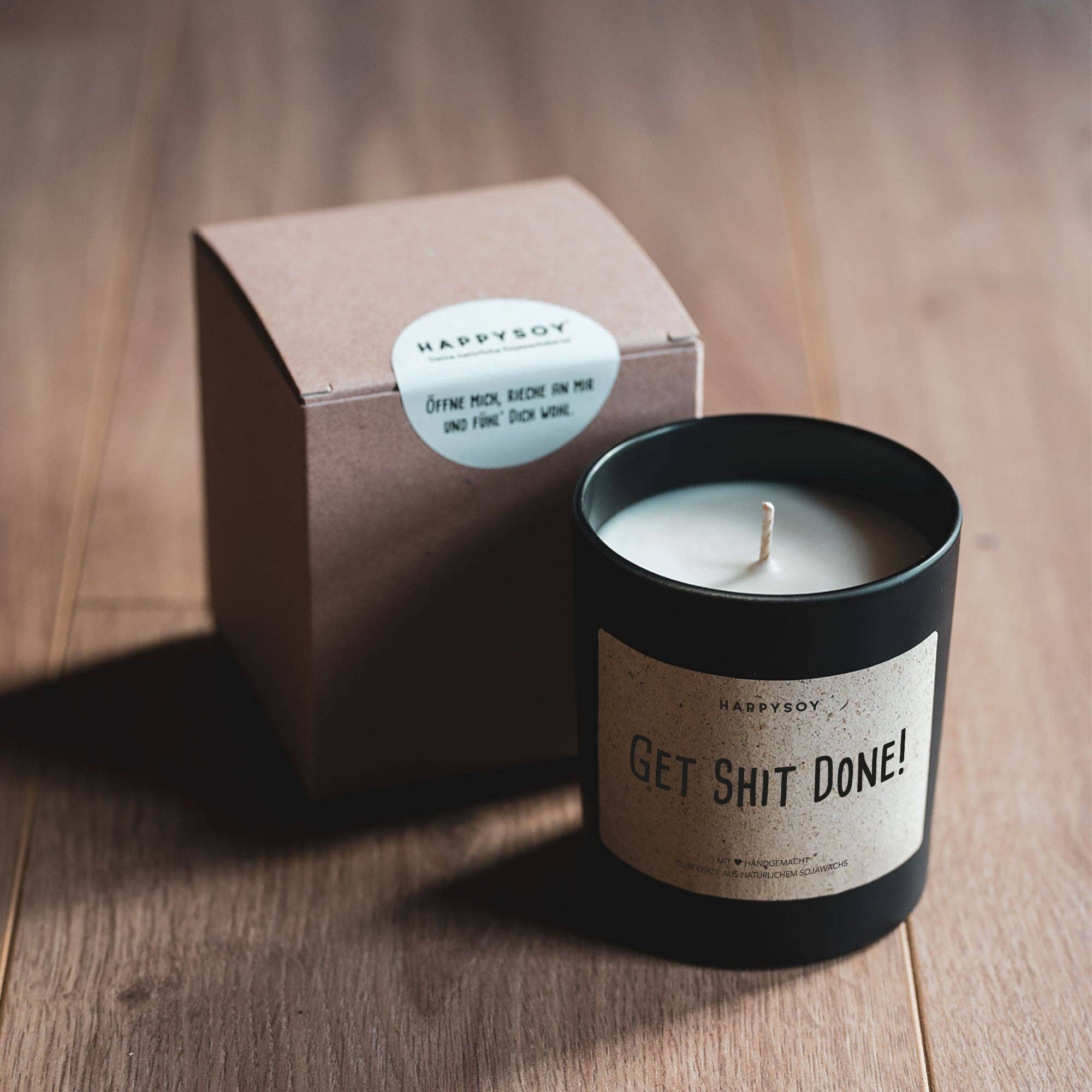 Scented candle | Get Shit Done! Happysoy