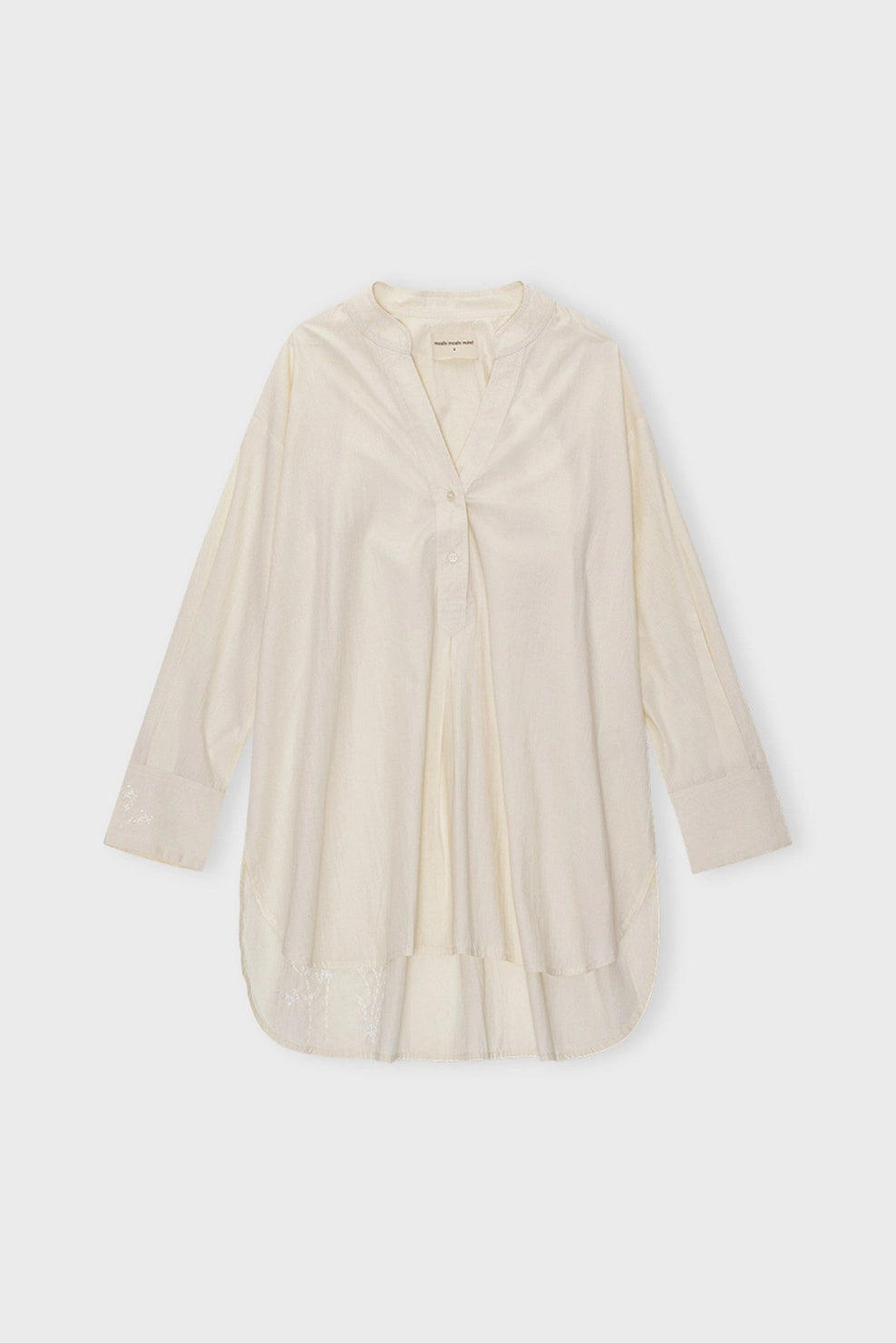 Posy Shirt Poplin - Natural Emb moshi moshi mind
