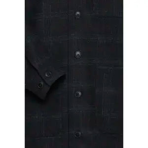 CFJEUX Checked Shacket - Dark Navy