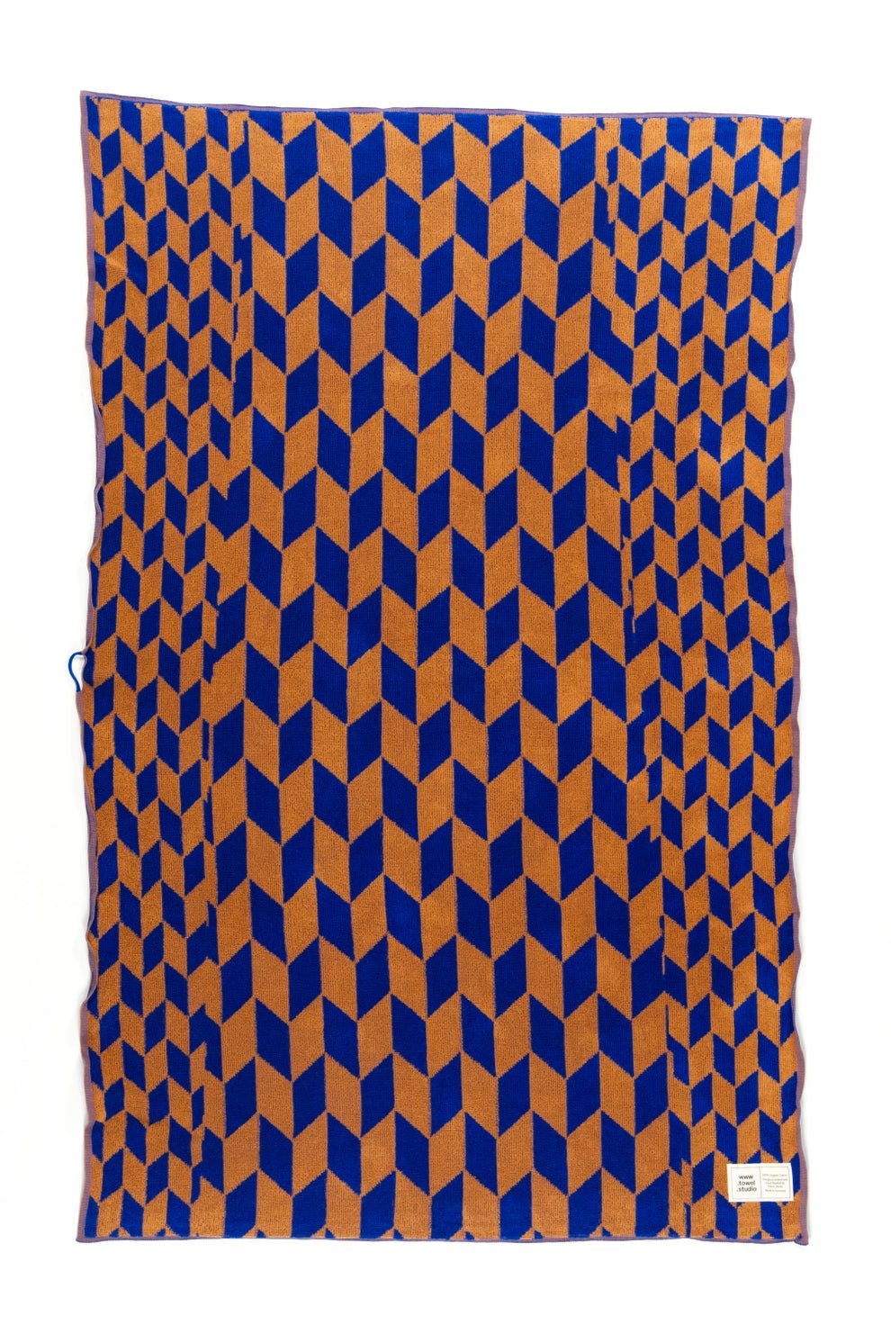 Arrow Tail Beach Towel | Azure & Chestnut towel.studio