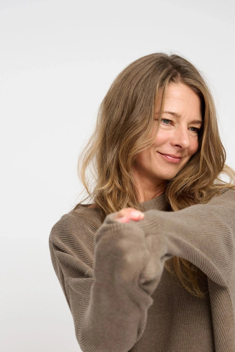 Zona Rib Knit Dress - Taupe Melange moshi moshi mind