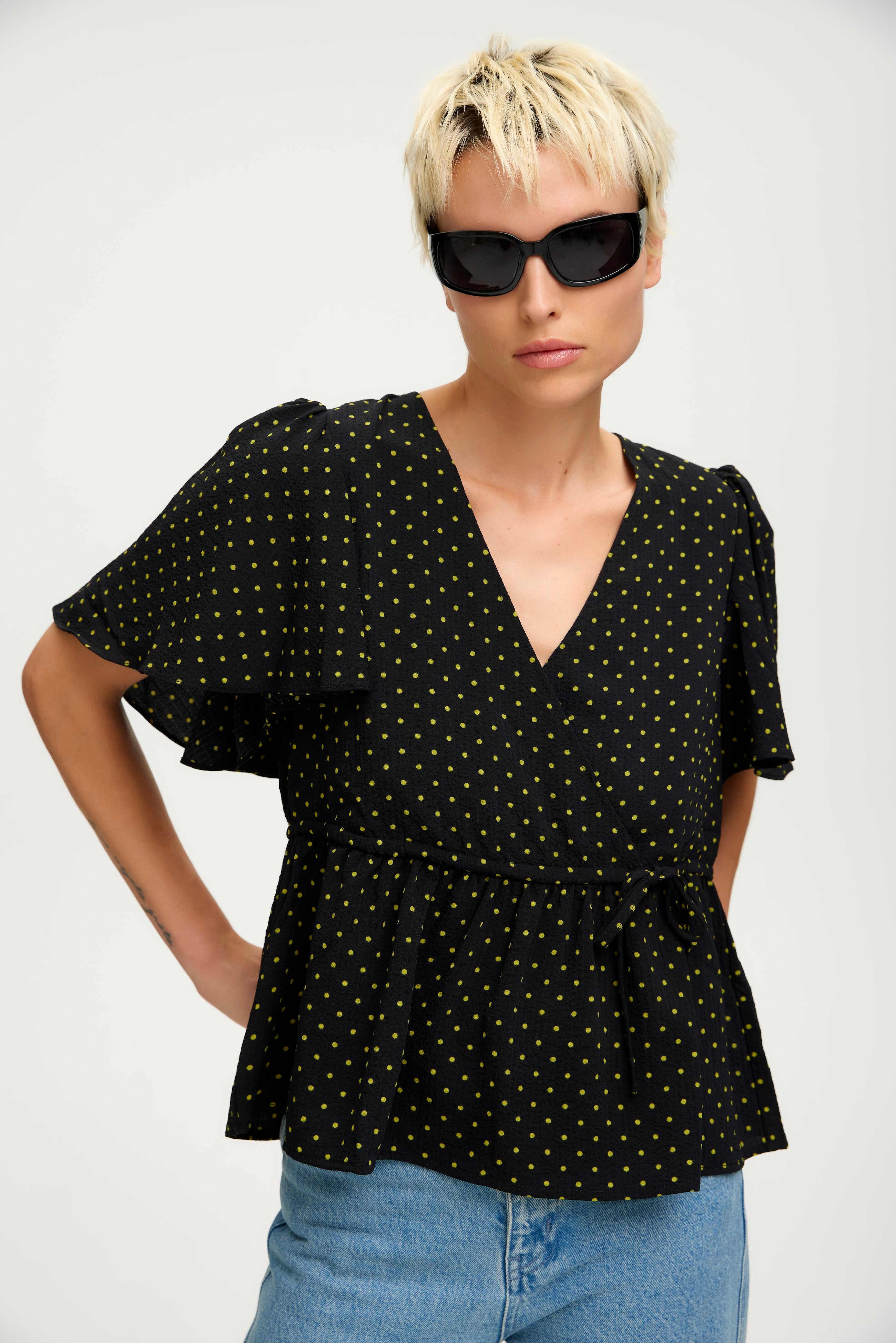 KatiaGZ P blouse (Split pea dot) Gestuz