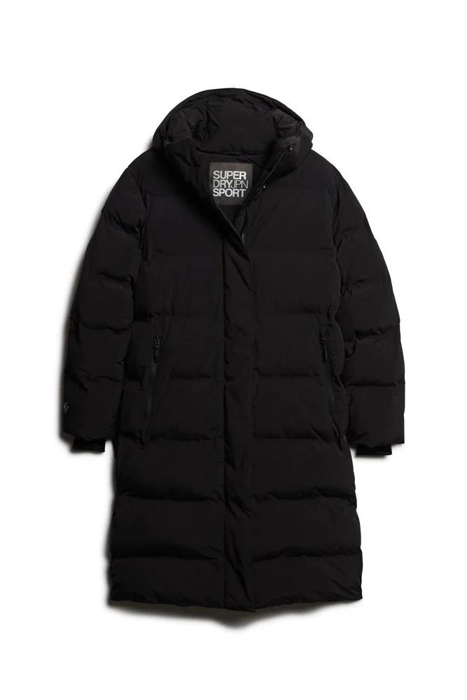 Longline Puffer Jacket Black
