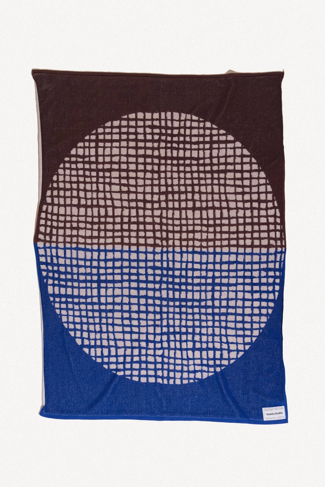 Bold Grid Blanket Towel | Blue Moon towel.studio