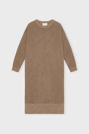 Zona Rib Knit Dress - Taupe Melange