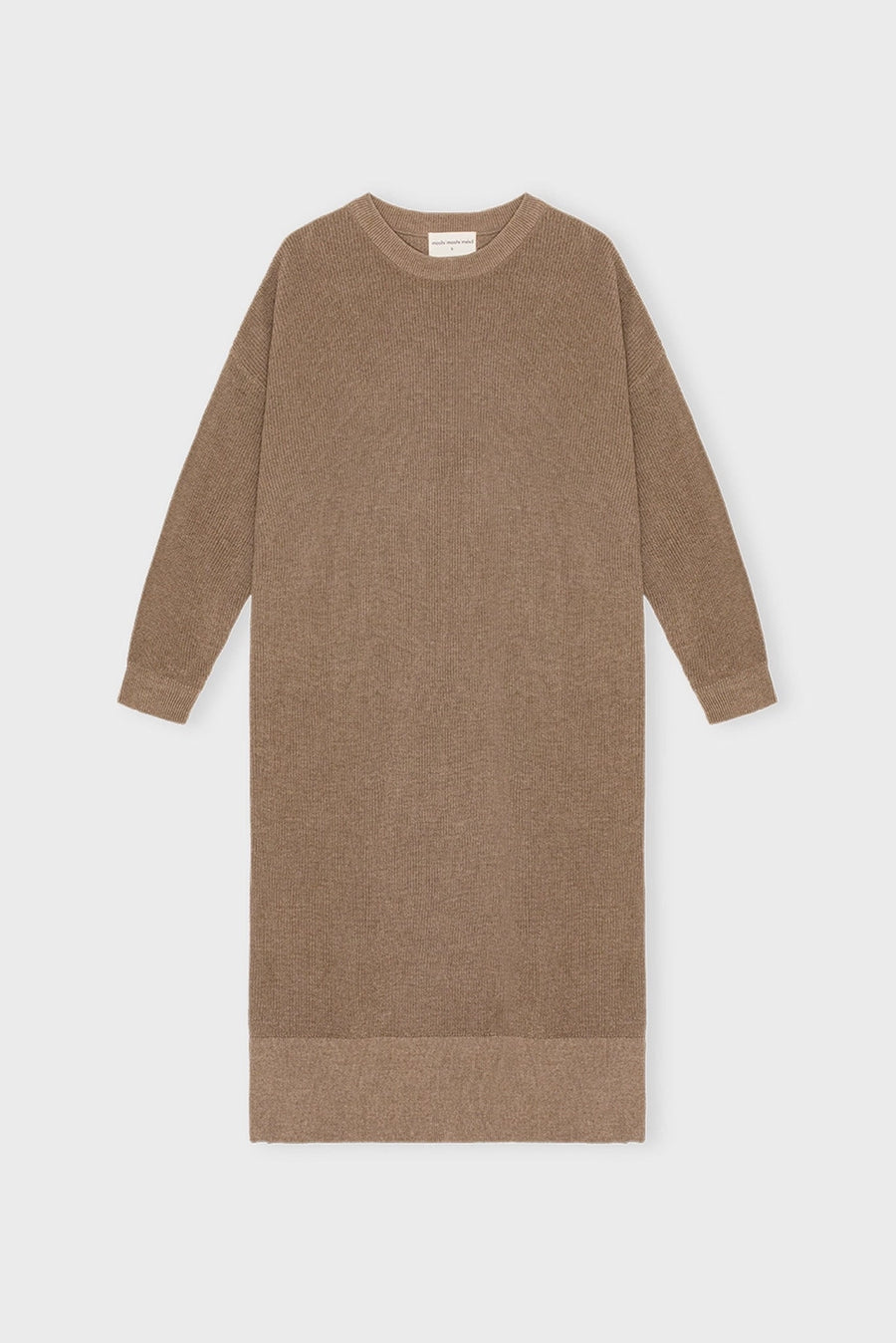 Zona Rib Knit Dress - Taupe Melange