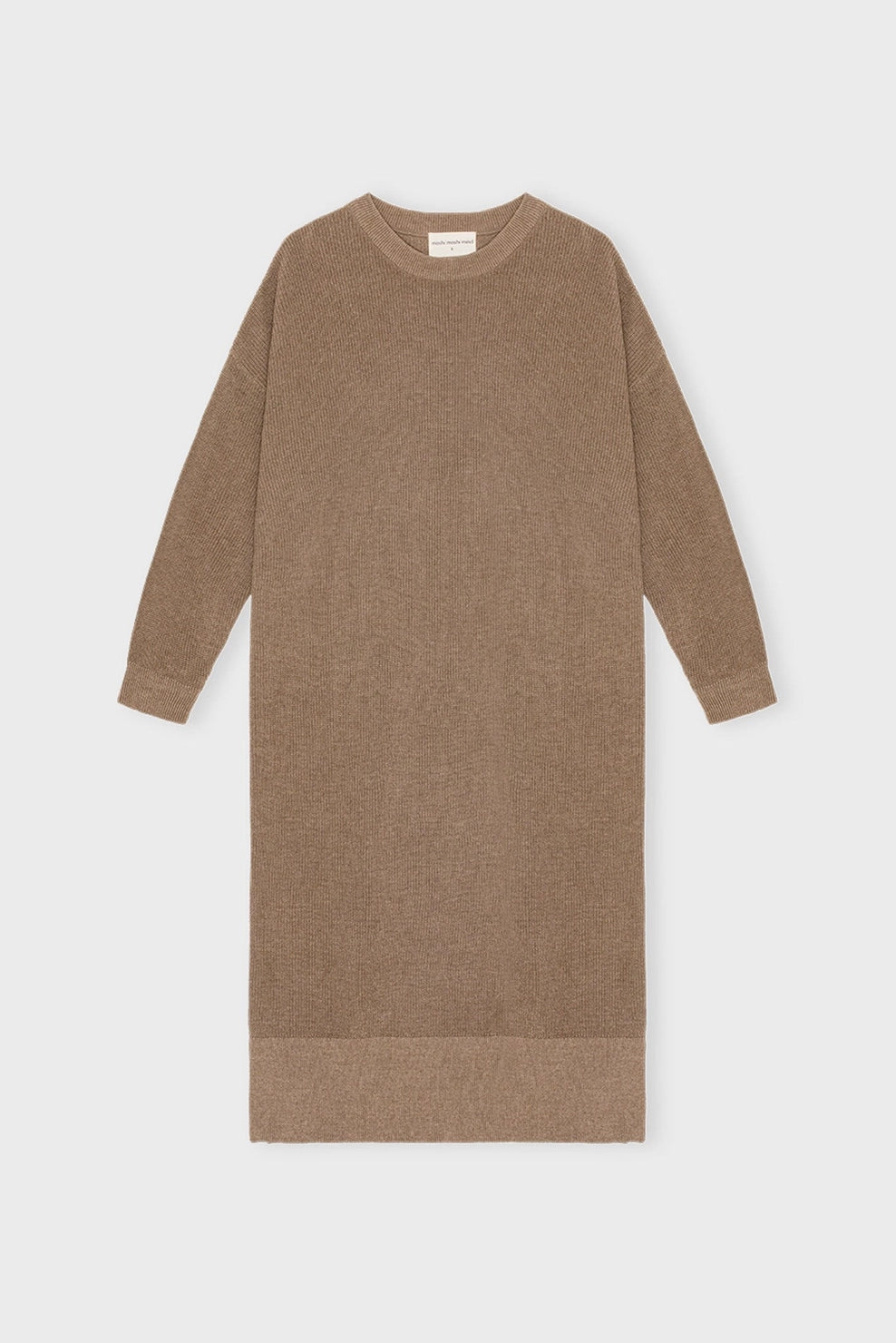 Zona Rib Knit Dress - Taupe Melange moshi moshi mind