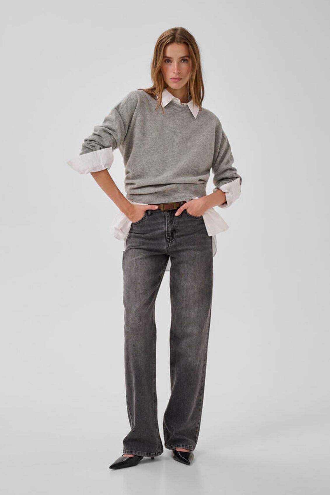 05 THE LOUIS HIGH WIDE Dark Grey Retro Wash My Essential Wardrobe