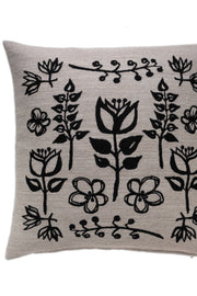 Magic Garden Cushion Cover, Black Pattern Miiko